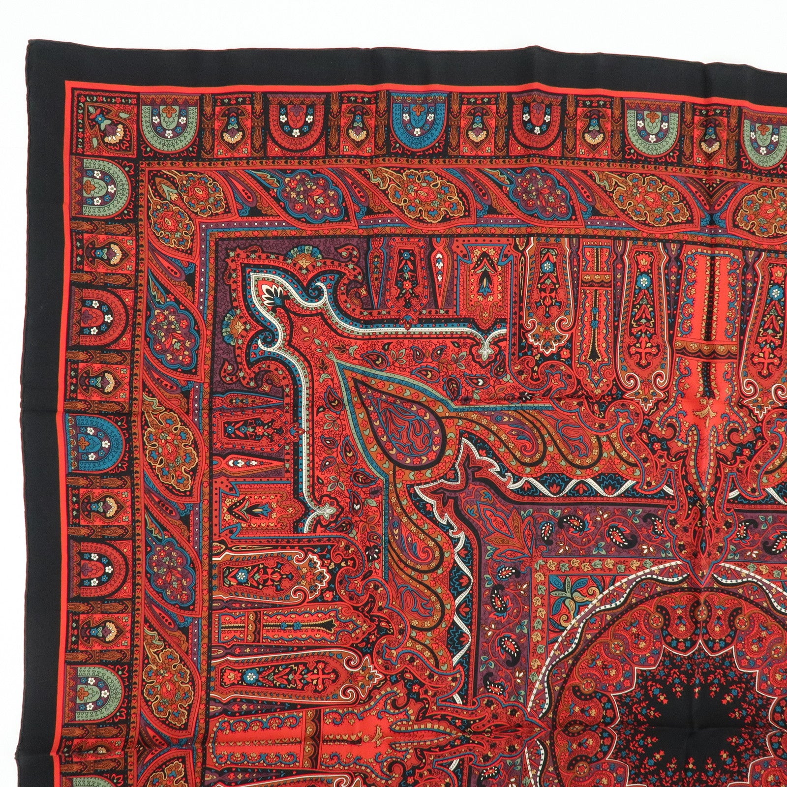 Christian Dior Set of 2 Silk 100% Scarf Black Red