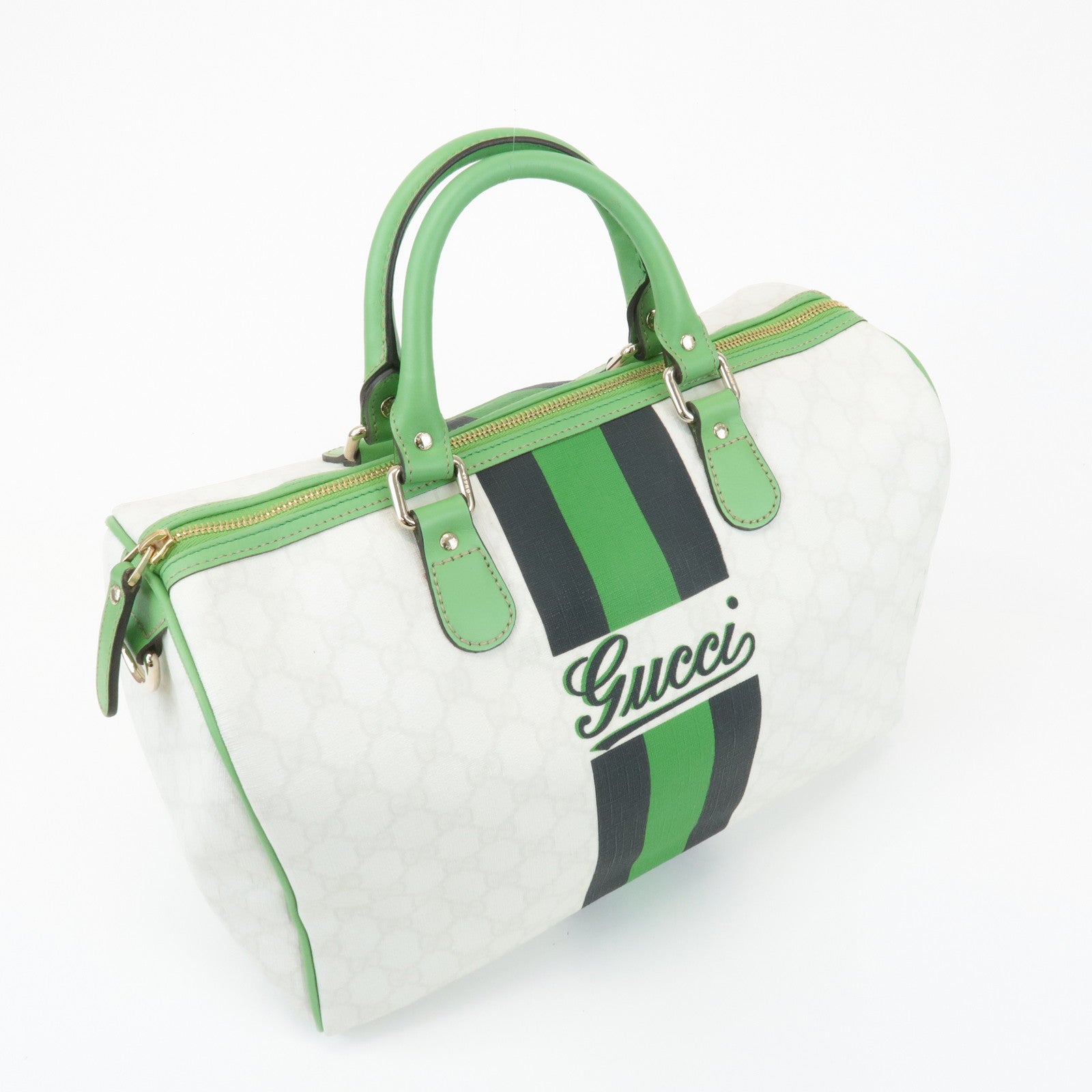 GUCCI JOY Line GG Supreme Leather Boston Bag 189895 Used