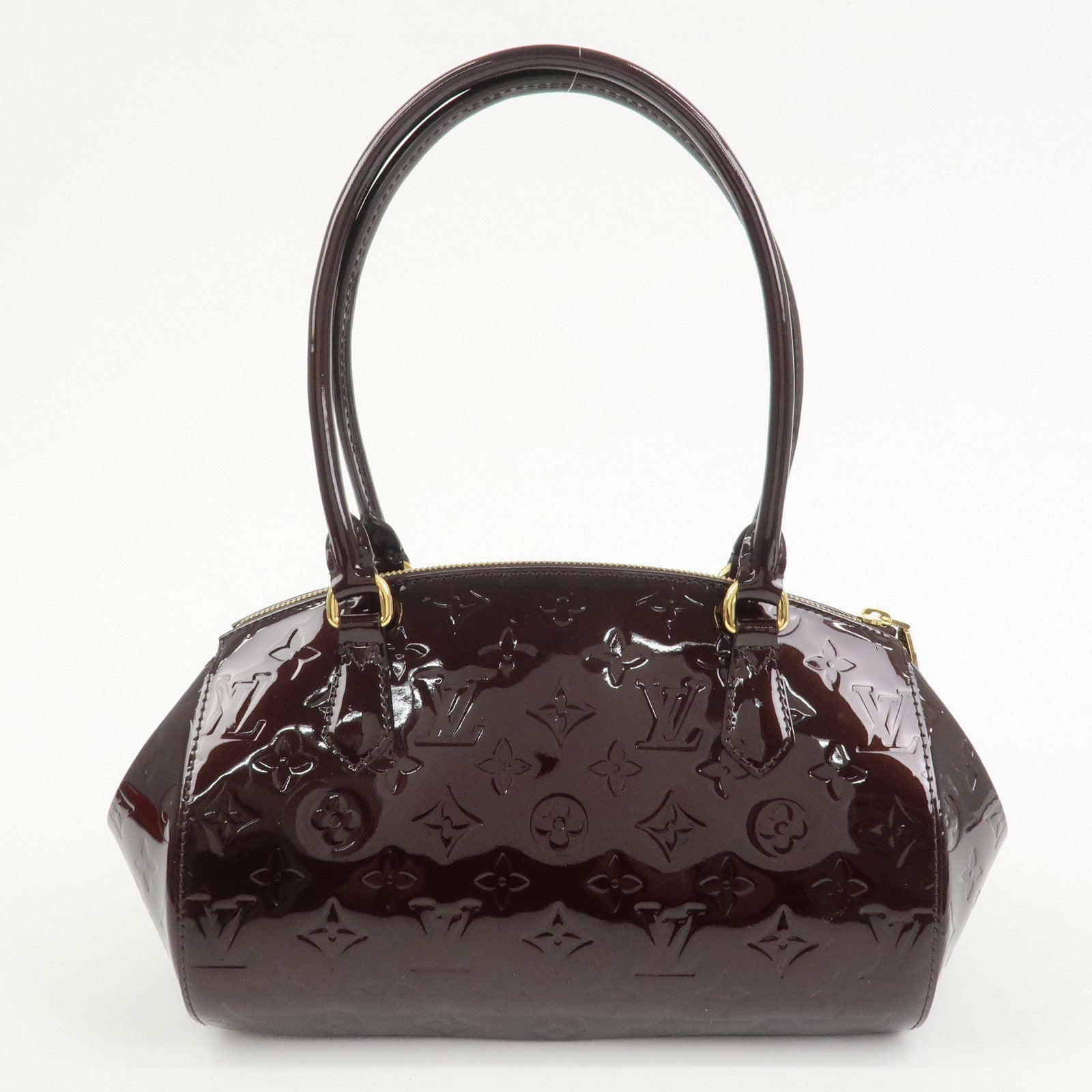 Louis Vuitton Monogram Vernis Sherwood PM Hand Bag Amarante M91493