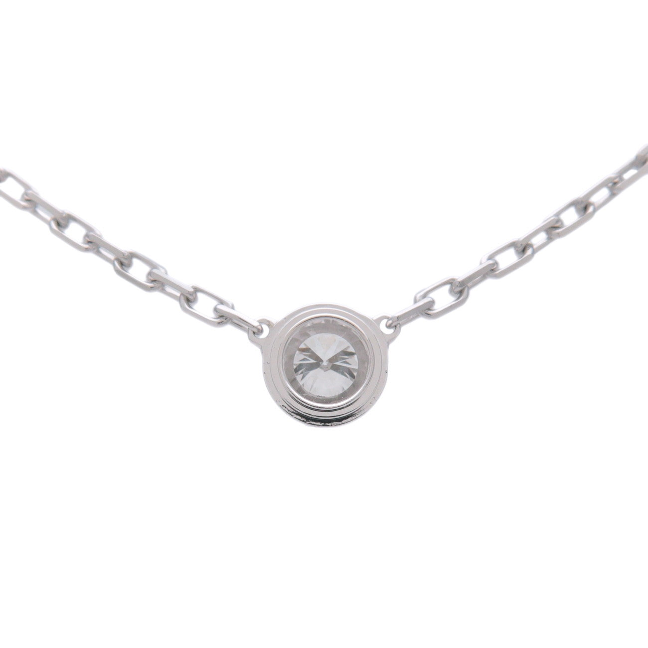 Cartier D'amour 1P Diamond Necklace SM 0.09ct K18 750WG White Gold