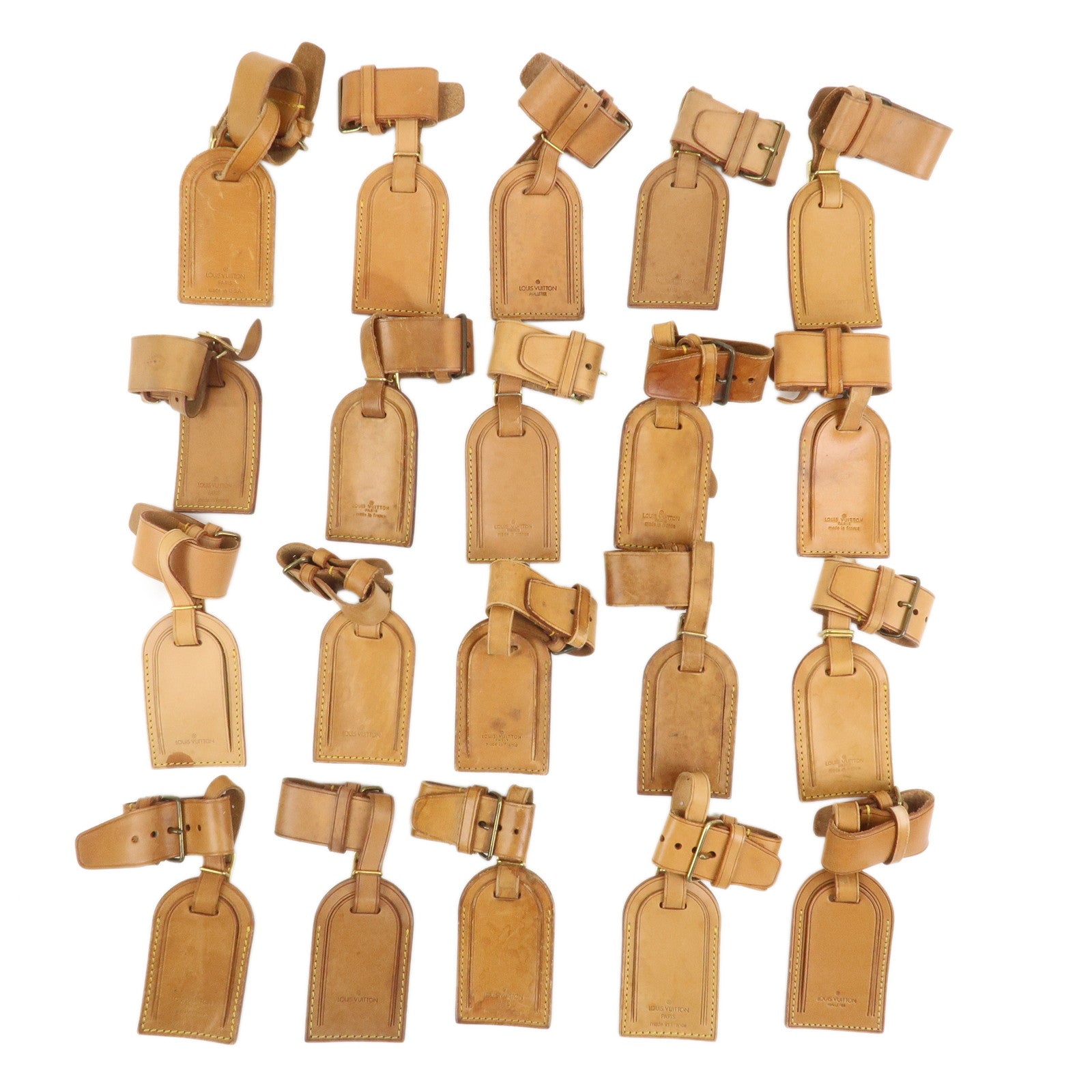 Louis Vuitton Set Of 20 Leather Name Tag & Poignet