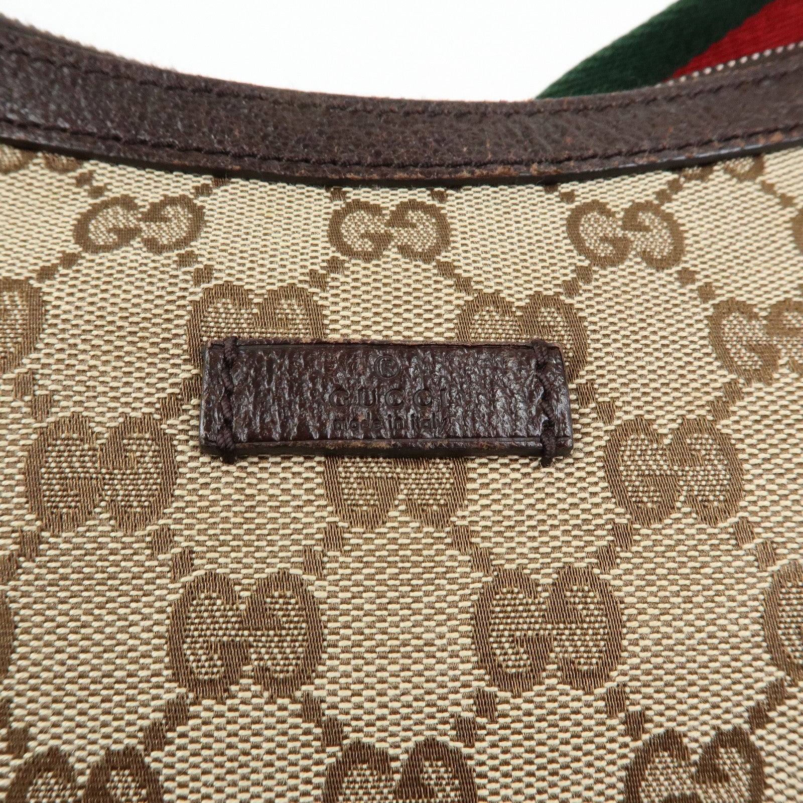 GUCCI Sherry GG Canvas Shoulder Crossbody Bag Beige Brown 181092
