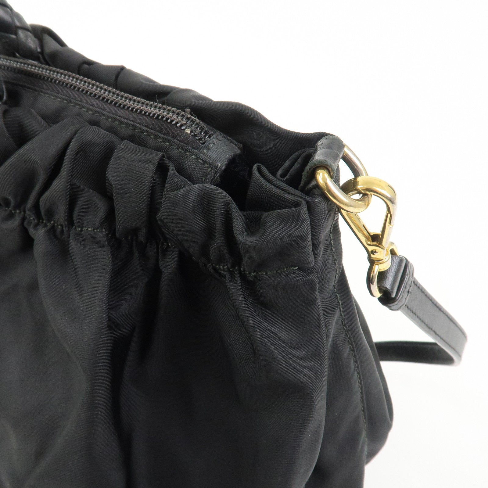 PRADA Tessuto Nylon Leather 2Way Bag Tote Bag Shoulder Bag BN1845