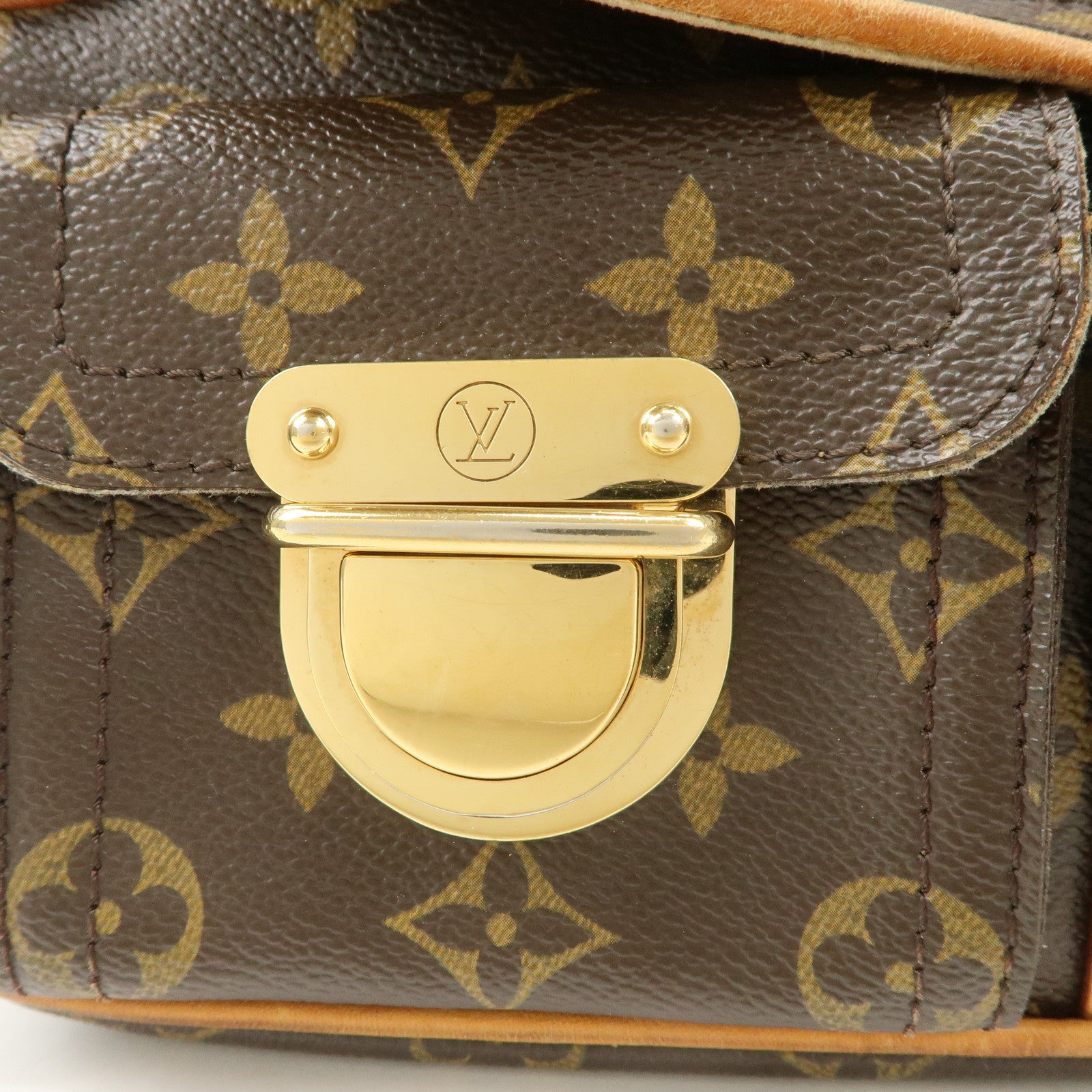 Louis Vuitton Monogram Hudson PM Shoulder Bag Brown M40047