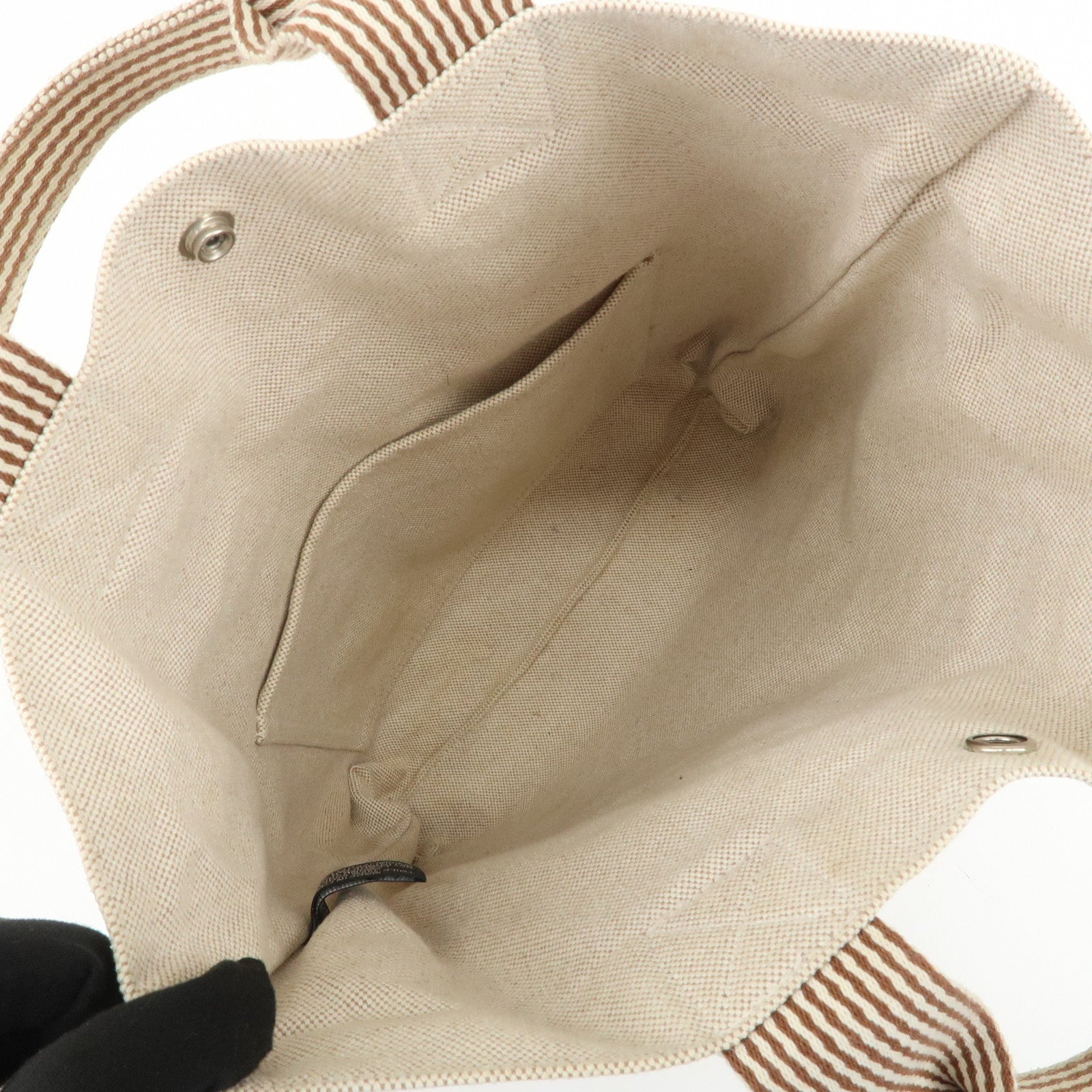 HERMES New Fourre Tout Toile Ash Tote Bag Hand Bag Beige