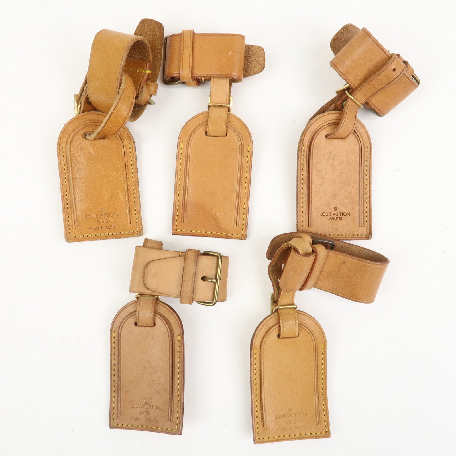 Louis Vuitton Set Of 20 Leather Name Tag & Poignet