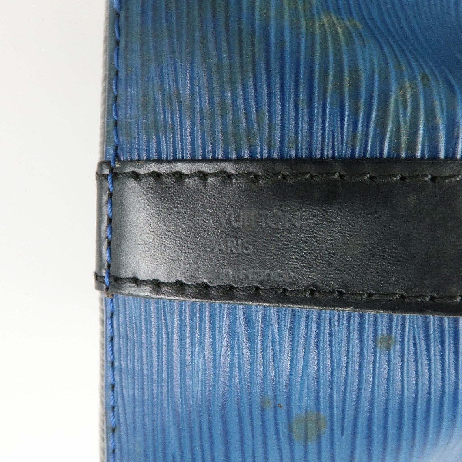 Louis Vuitton Epi Petit Noe Bicolor Shoulder Bag Blue Noir Ｍ44152
