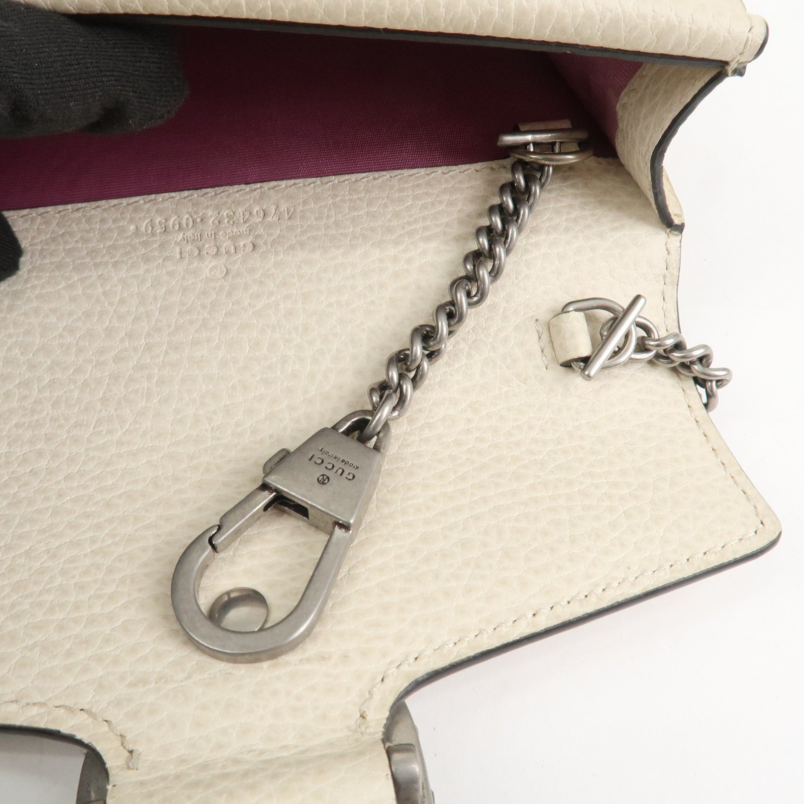 GUCCI Dionysus Super Mini Bag Leather Chain Shoulder Bag 476432 Used