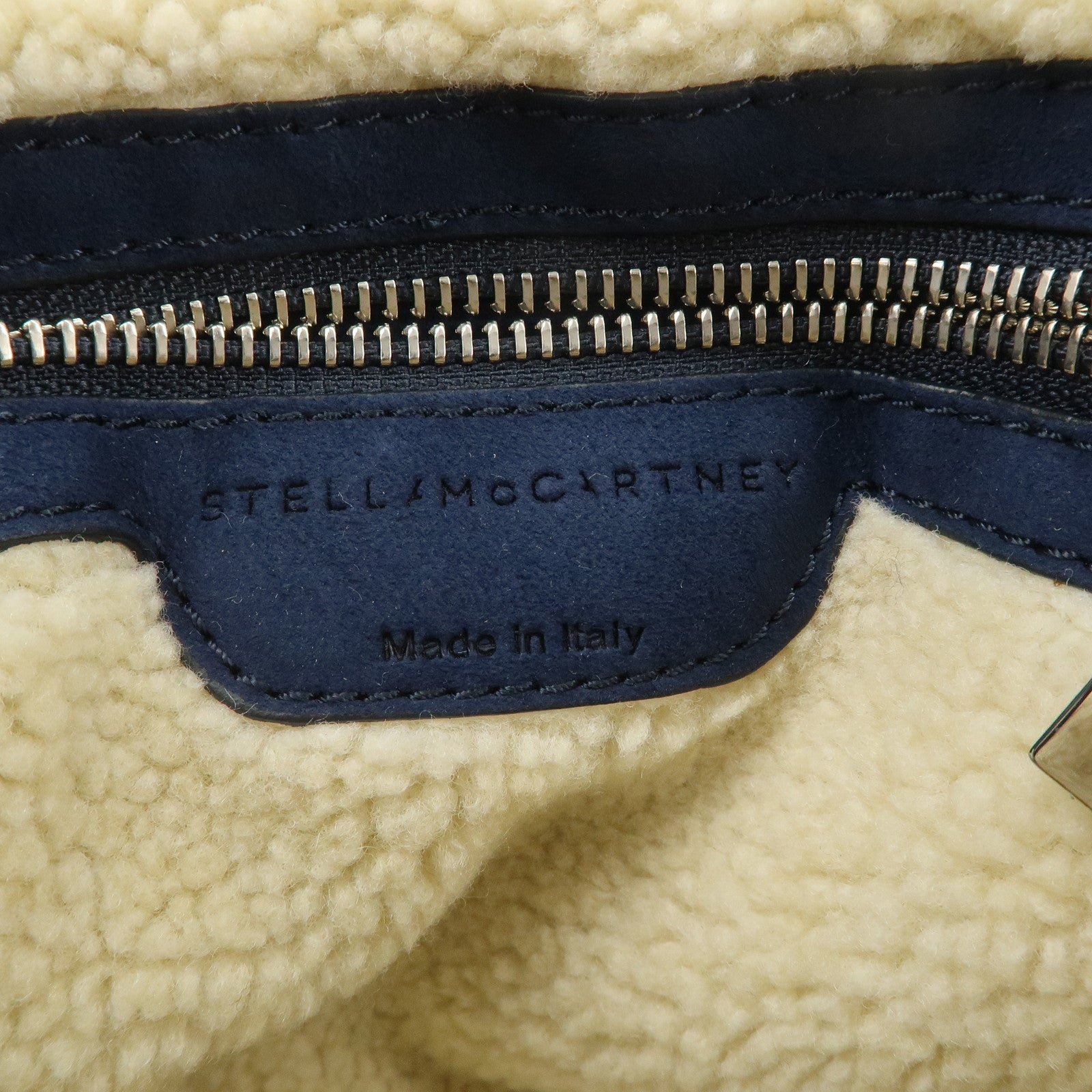 STELLA MCCARTNEY Denim Fur Falabella Shoulder Bag Crossbody Bag