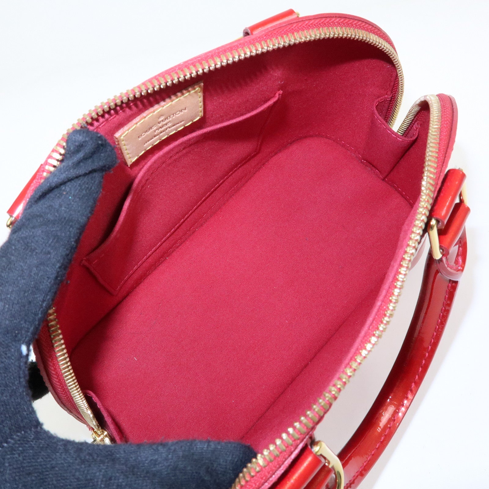 Louis Vuitton Monogram Vernis Alma BB 2Way Bag Red M91606