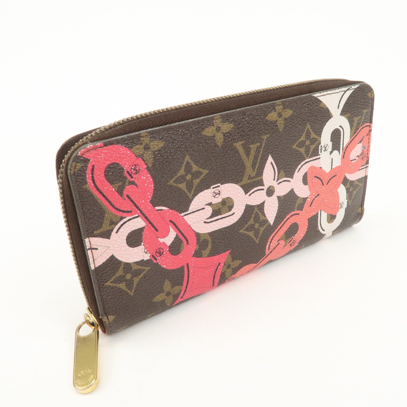 Louis Vuitton Monogram Canvas Bay Zippy Long Wallet Brown M41905 Used