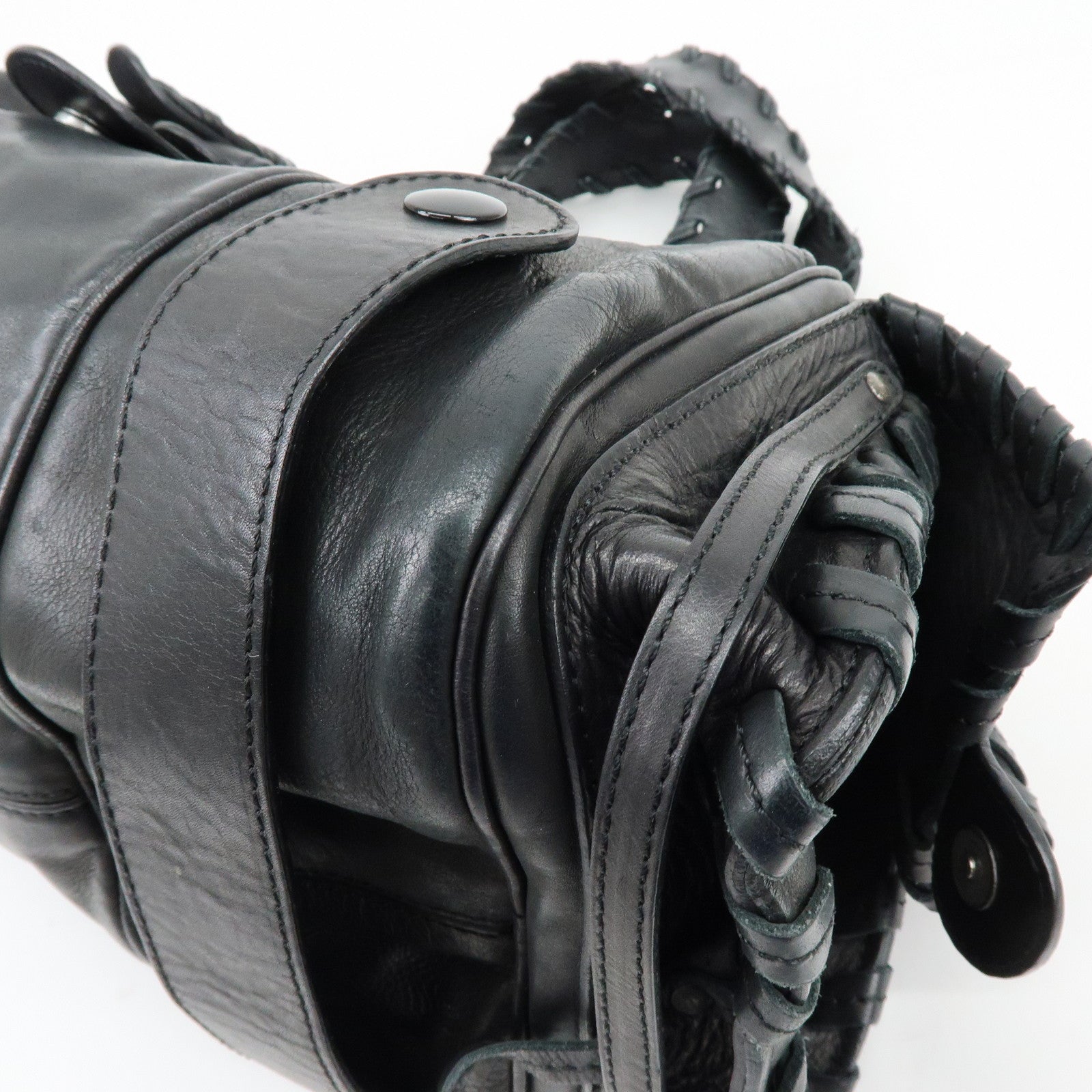 Chloe Silverado Leather Shoulder Bag Hand Bag Black
