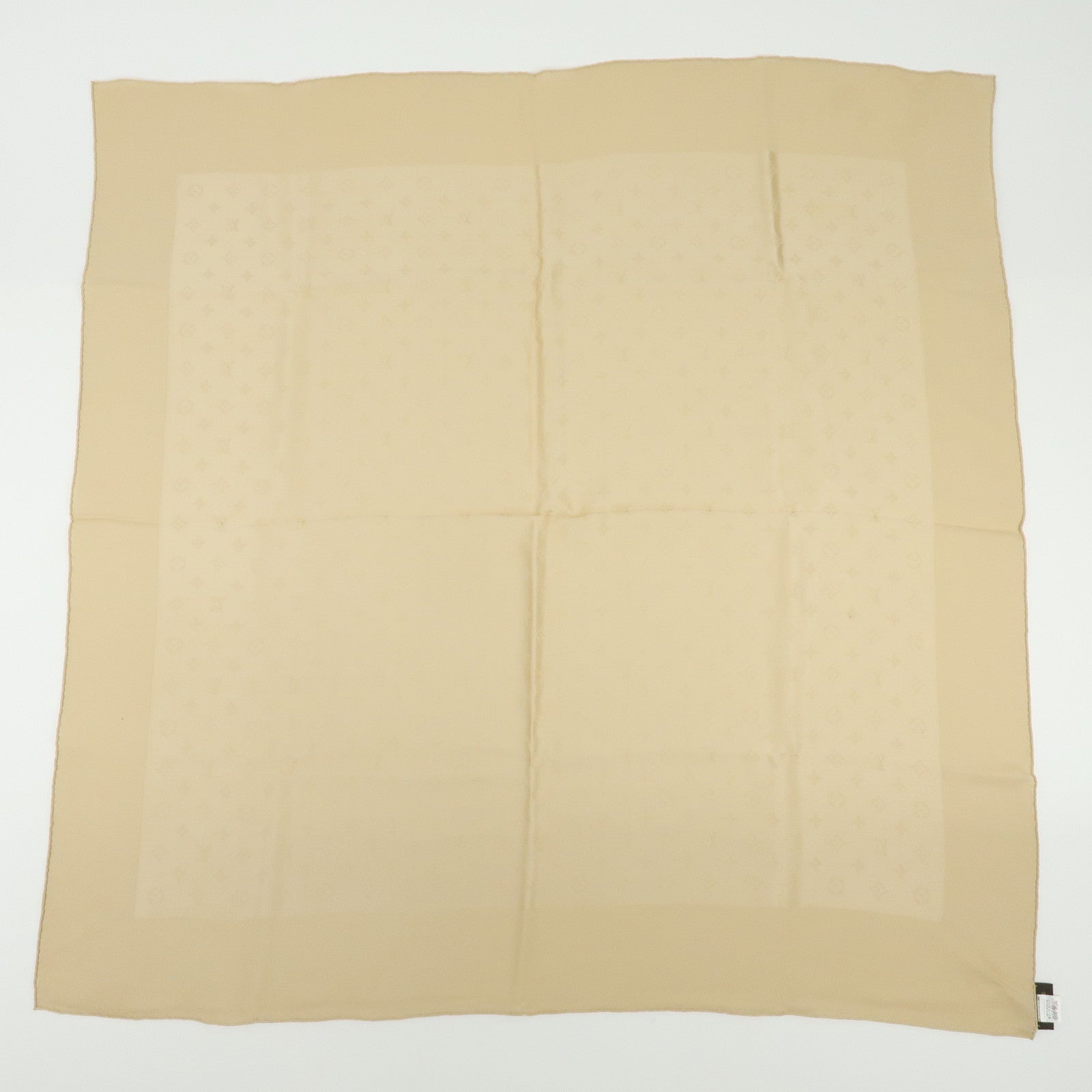 Louis Vuitton Monogram Silk 100% Scarf Beige