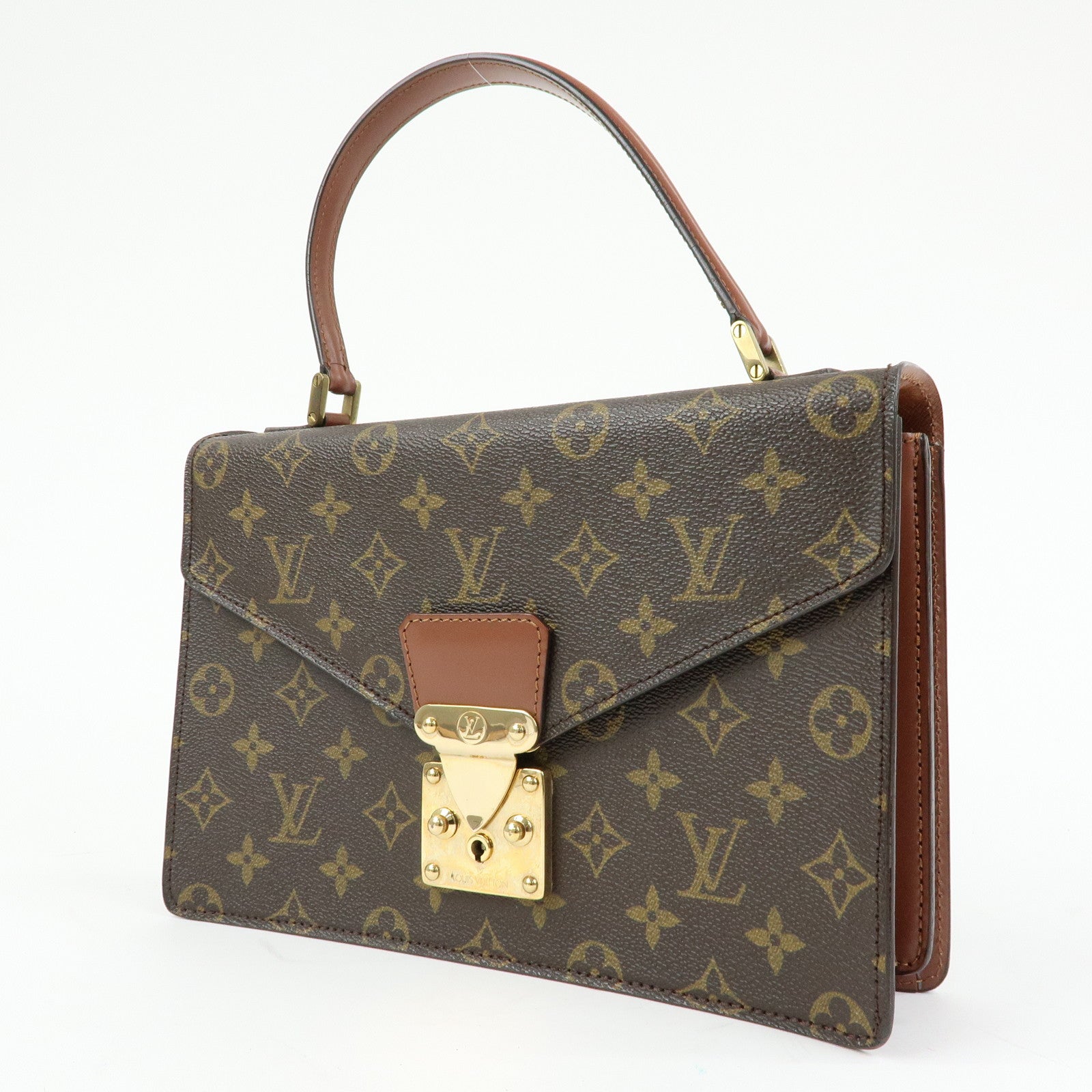 Louis Vuitton Monogram Concorde Hand Bag Brown M51190