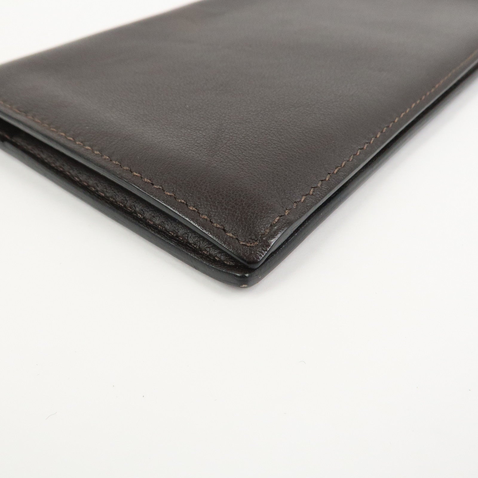 HERMES MC2 Fleming Veau Swift Long Wallet Dark Brown
