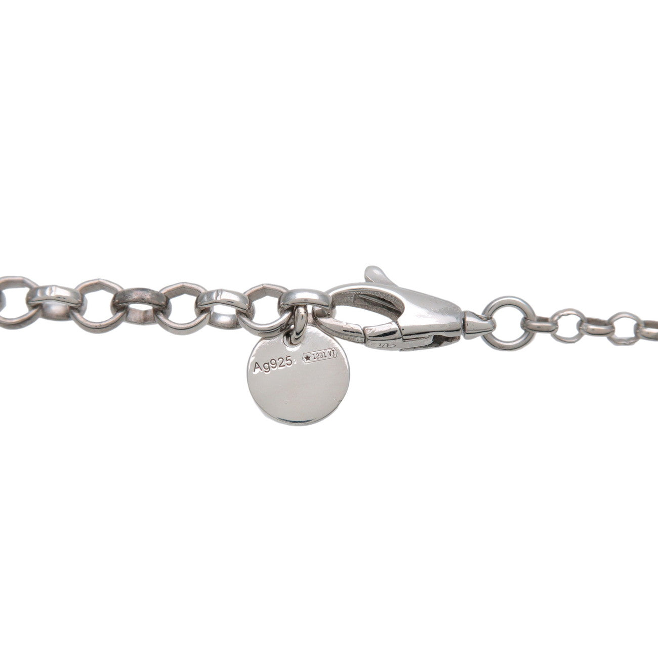 GUCCI Interlocking G Arabesque Chain Necklace SV925 Siver