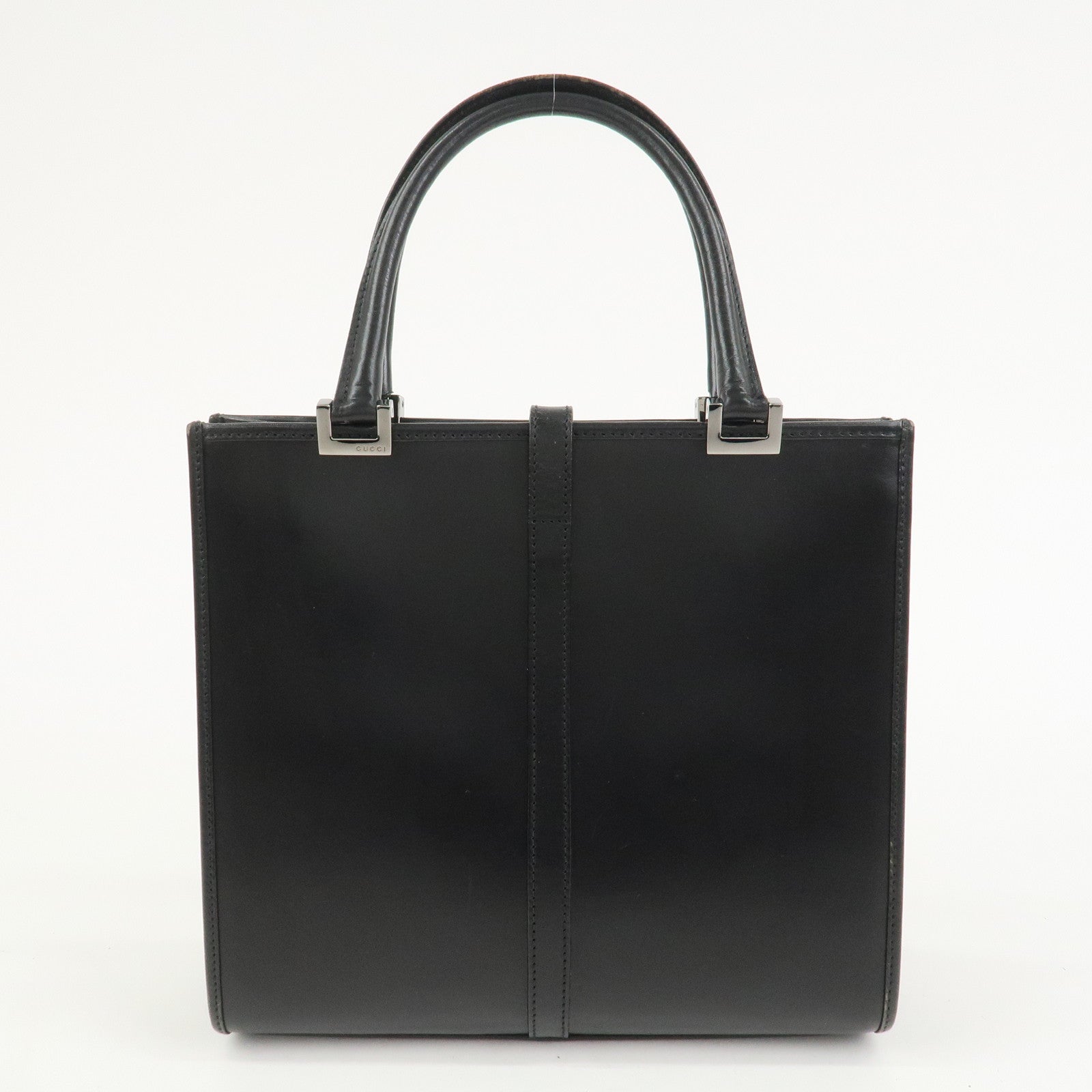 GUCCI Jackie Leather Shoulder Bag Hand Bag Black 002・1065