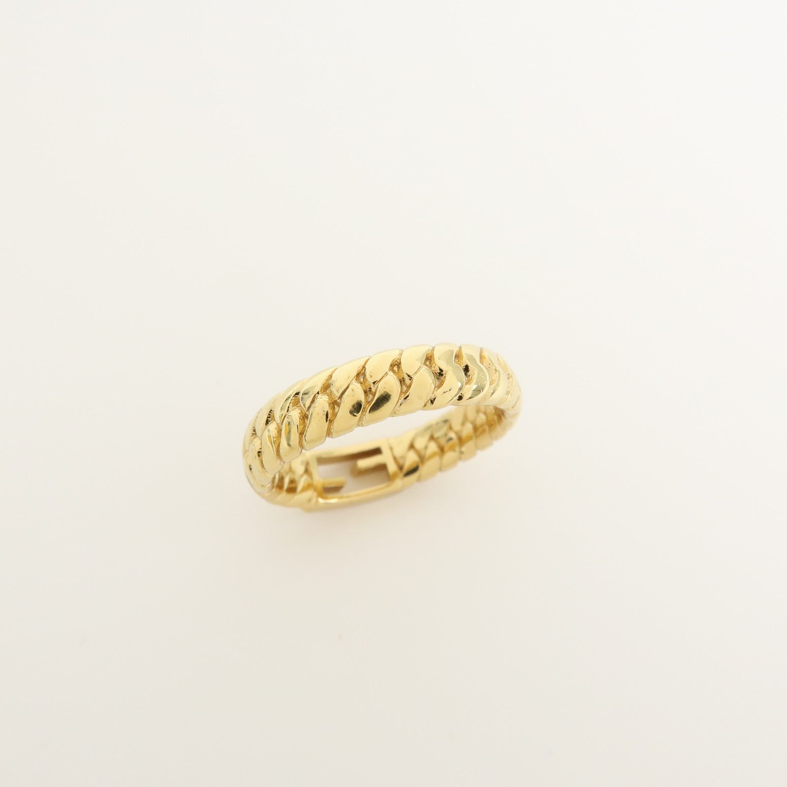 FENDI Baguette Ring Metal Ring Gold Size M US7 EU54 HK15