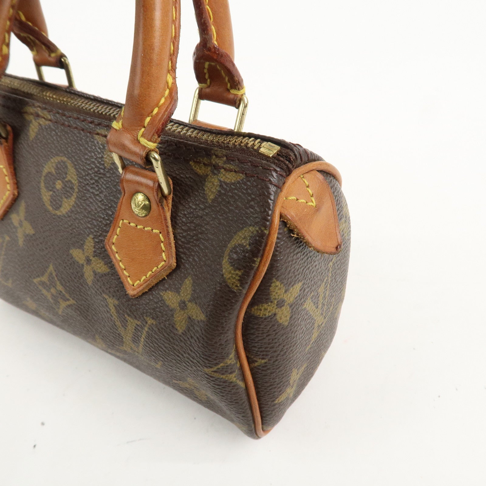 Louis Vuitton Monogram Mini Speedy Hand Bag Brown M41534
