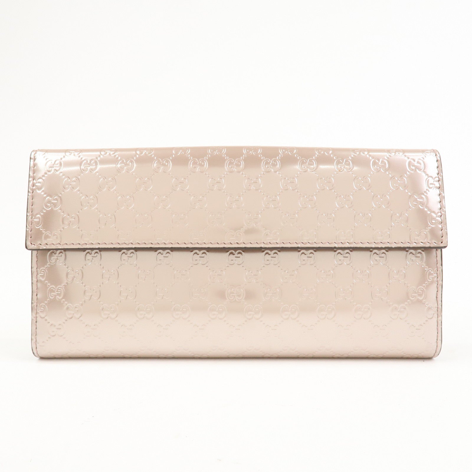 GUCCI Micro Guccissima Lovely Heart W Hook Long Wallet Pink 203550