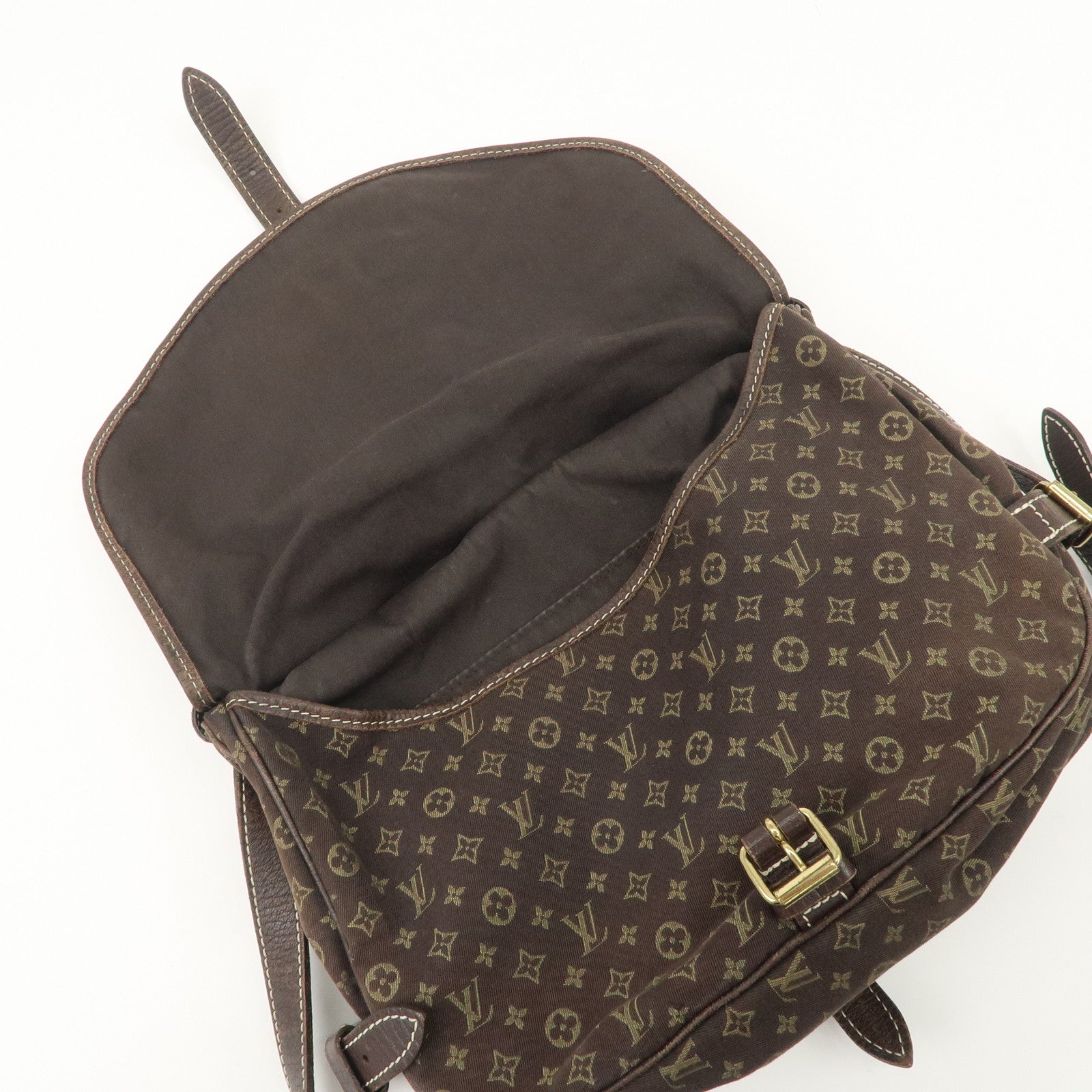 Louis Vuitton Monogram Mini Saumur 30 Hand Bag Brown Canvas Ｍ95227 Used