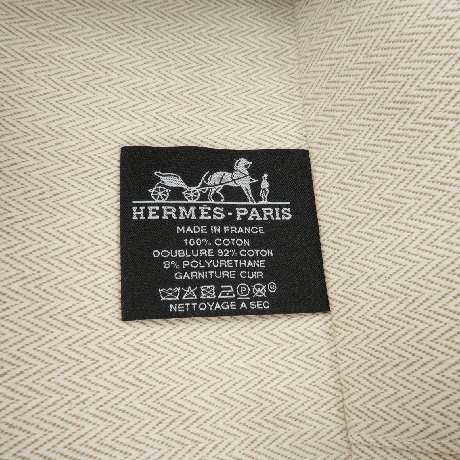 HERMES Escale Cotton100% Leather Pouch Cosmetics Pouch Vermilion