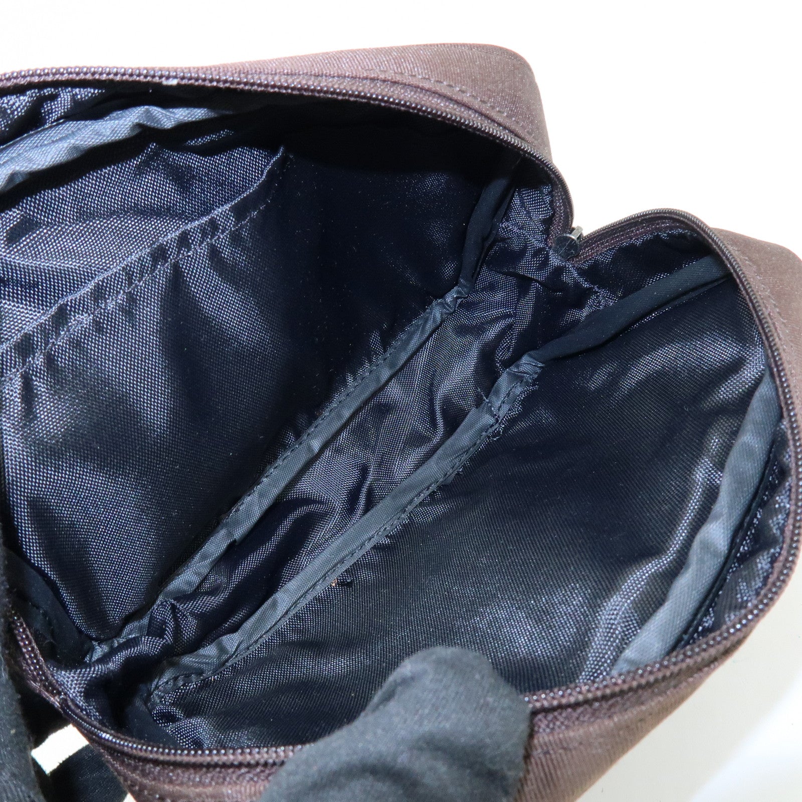 BURBERRY Nova Plaid Set of 2 Canvas Pouch Cosmetic Case Brown Gold