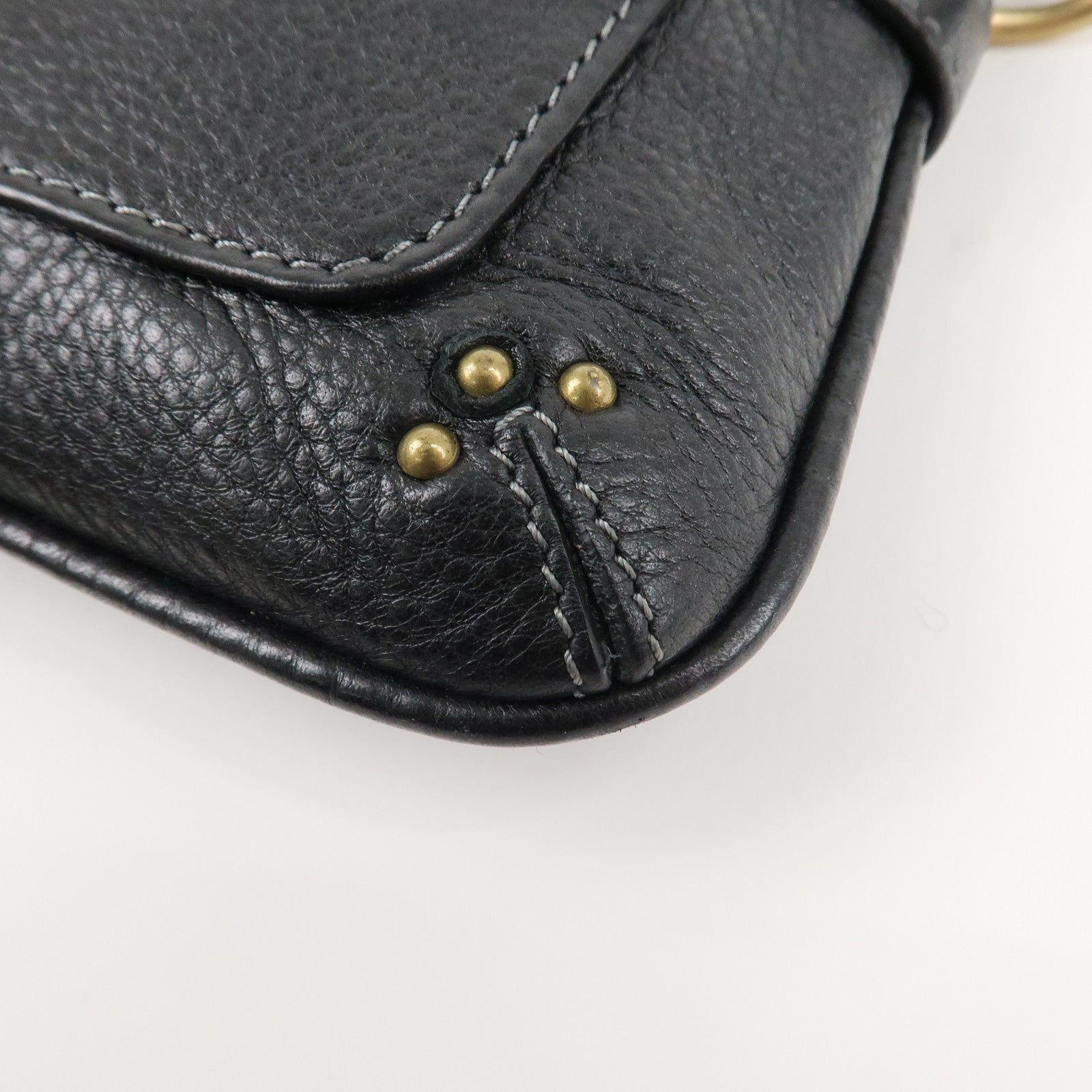 Chloe Paddington Leather Shoulder Bag Hand Bag Black Gold HDW Used