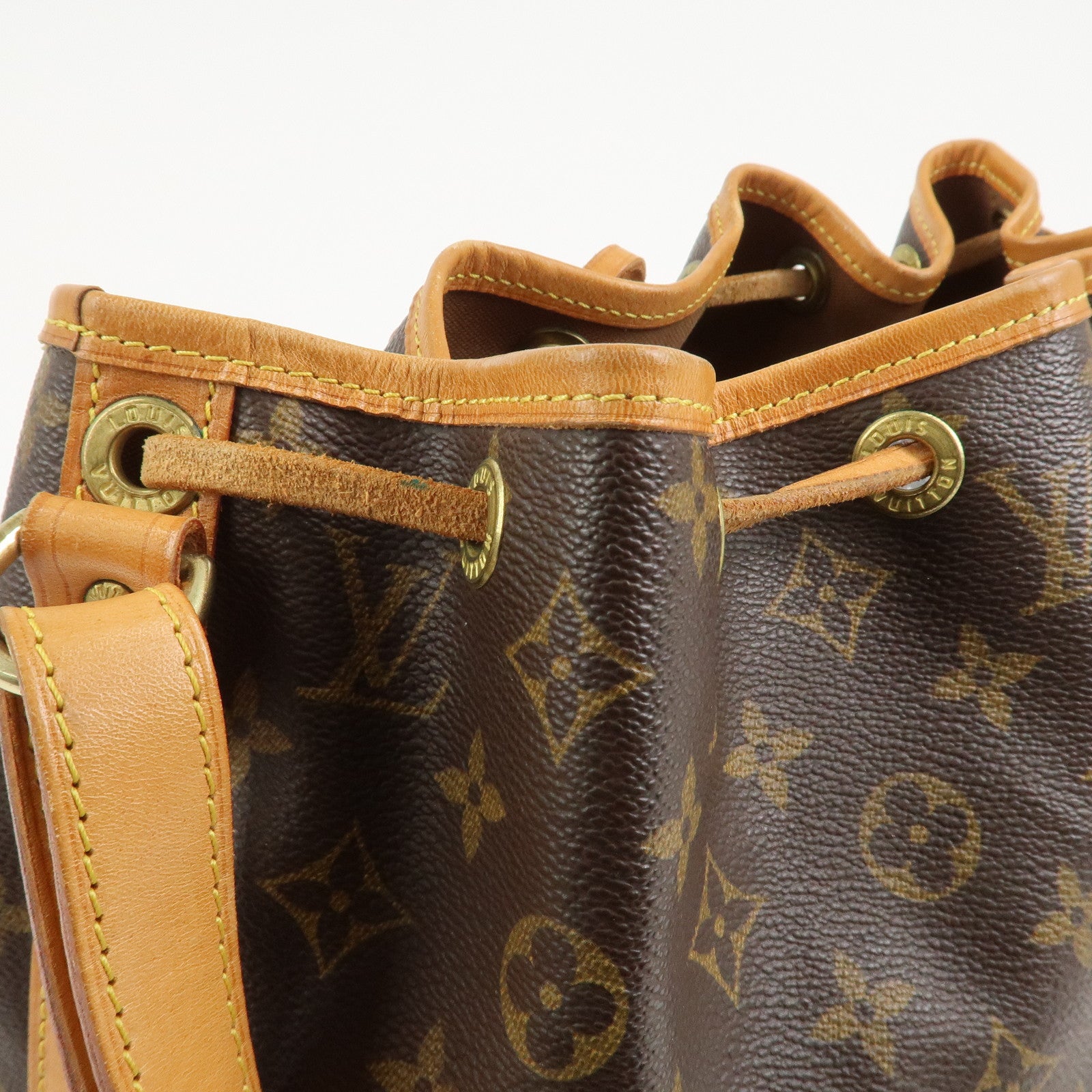 Louis Vuitton Monogram Canvas Petit Noe Shoulder Bag Brown M42226