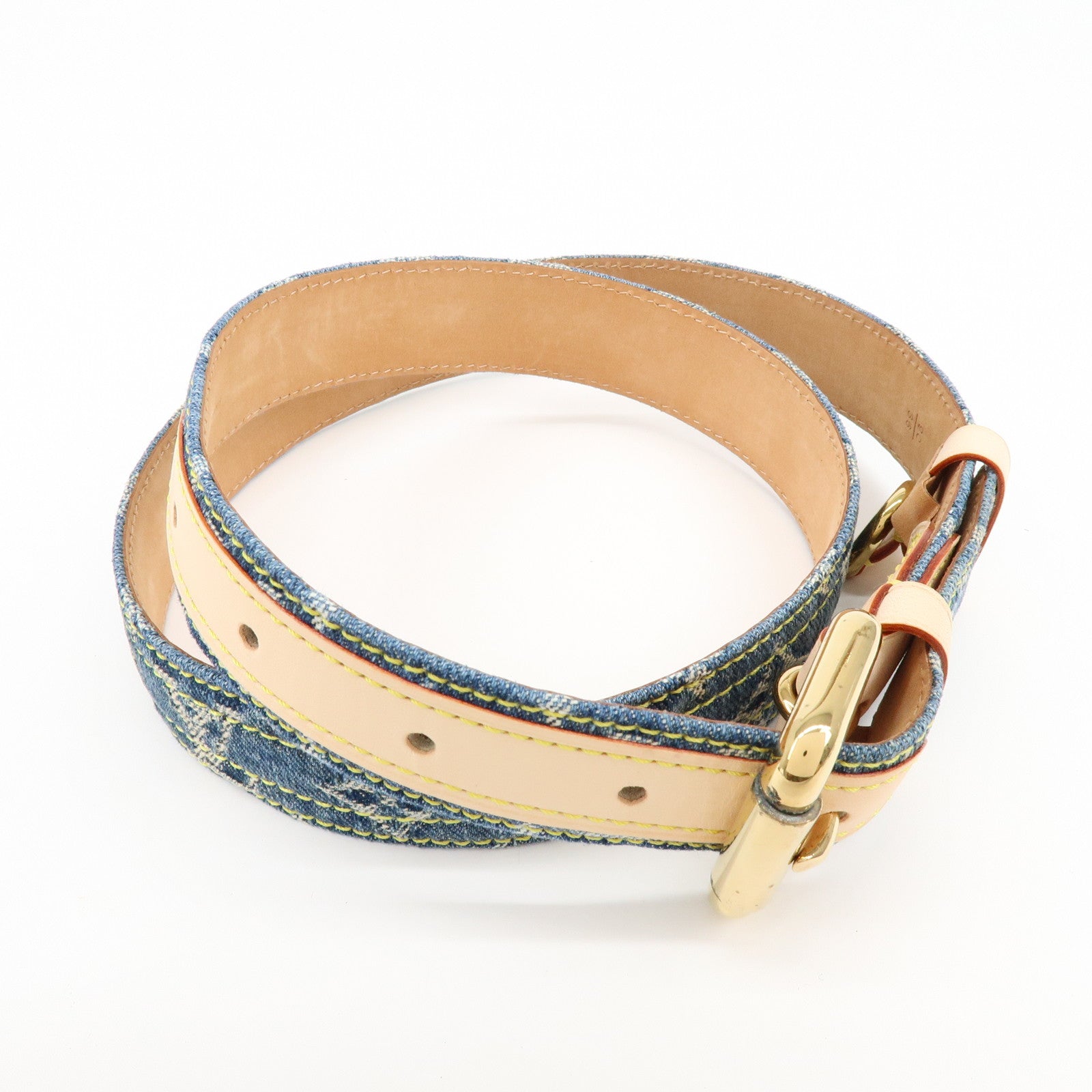 Louis Vuitton Monogram Denim Ceinture Belt 90/36 Blue M6921U