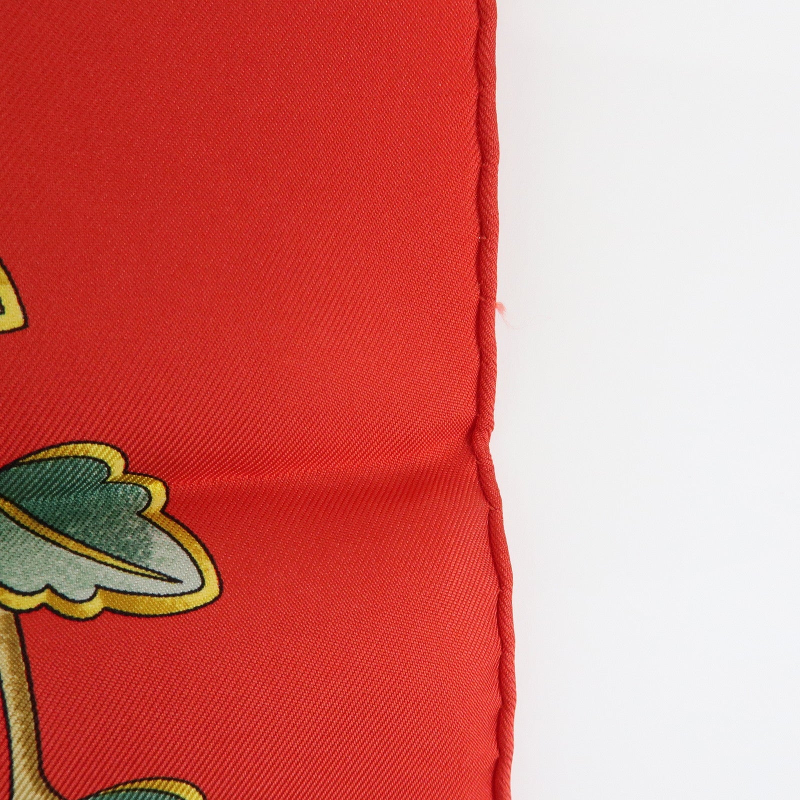 HERMES Carre 90 Silk 100% Scarf ENVOL Bird Print Red White