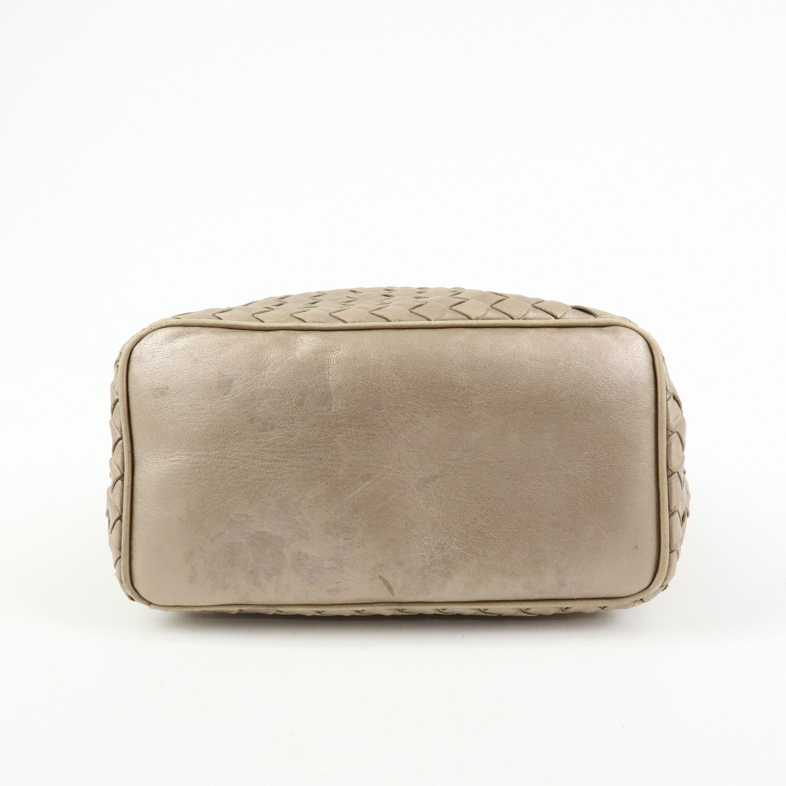 BOTTEGA VENETA Intrecciato Leather Shoulder Bag Beige