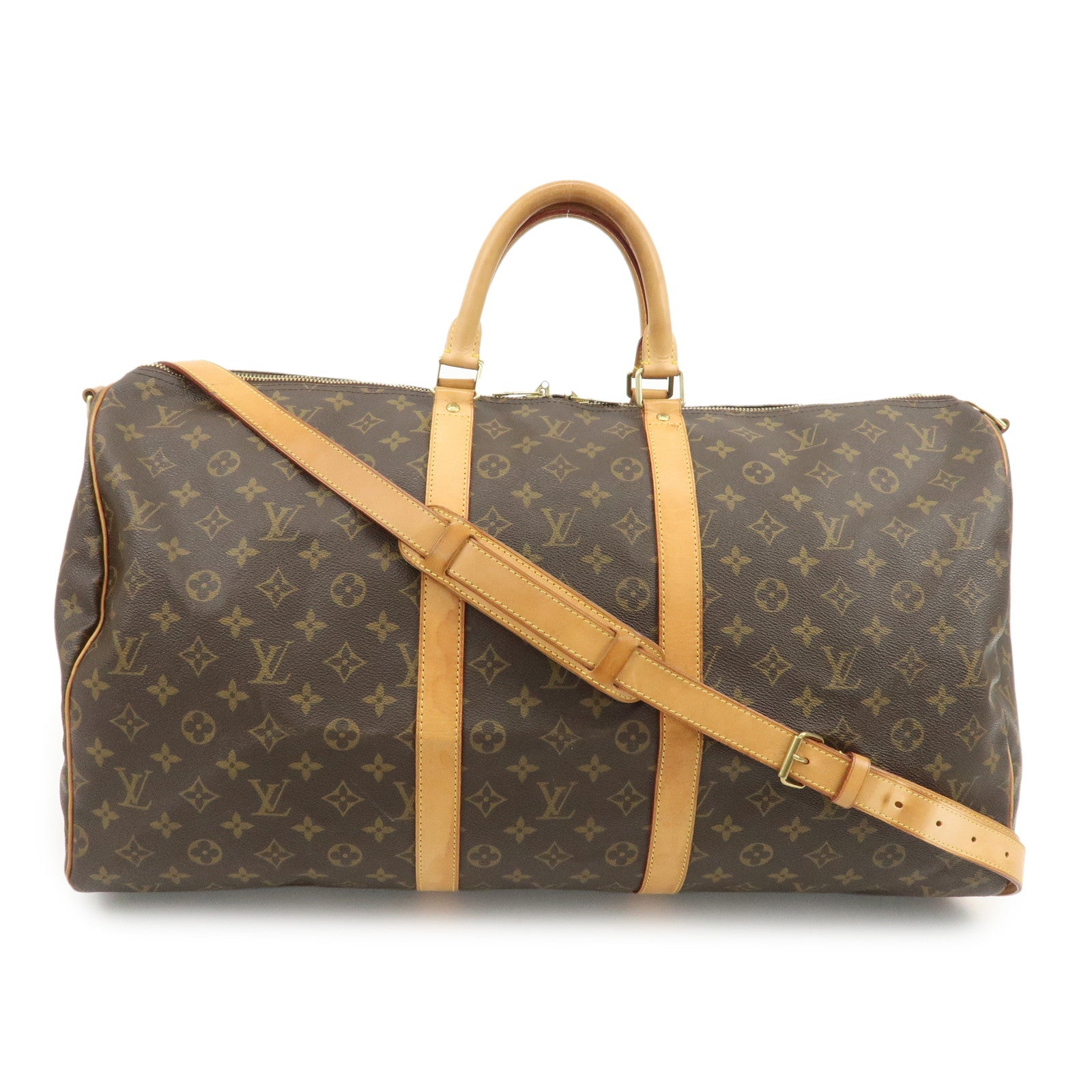 Louis Vuitton Monogram Keep All Bandouliere 55 Boston Bag M41414