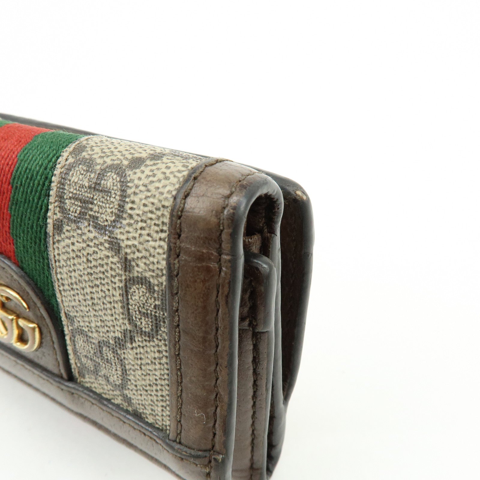 GUCCI Ophidia GG Supreme Leather Tri-Fold Compact Wallet 644334