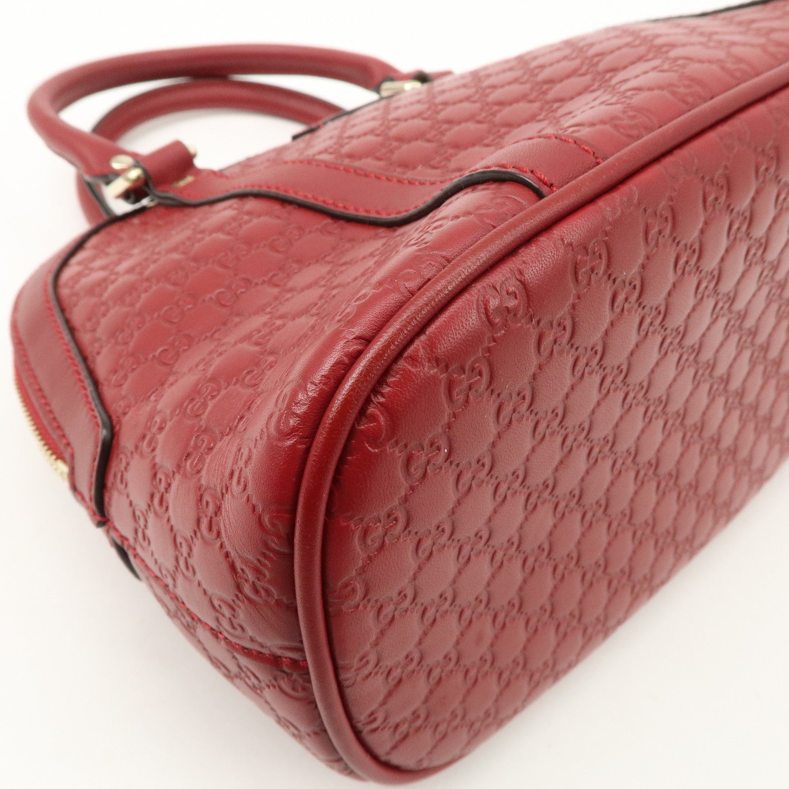 GUCCI Micro Guccissima 2Way Bag Hand Bag Red 449654