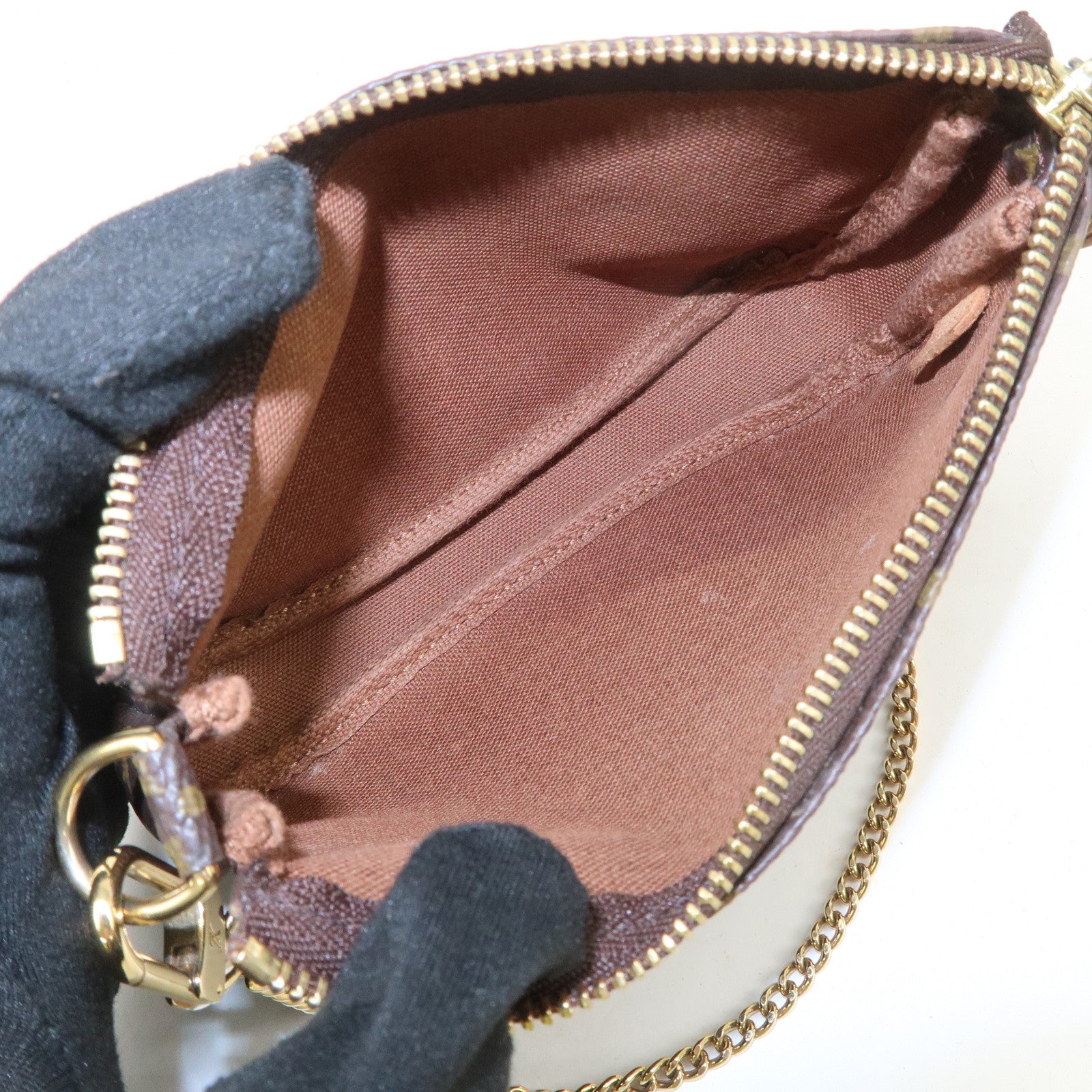 Louis Vuitton Monogram Mini Pochette Accessoires Hand Bag M58009