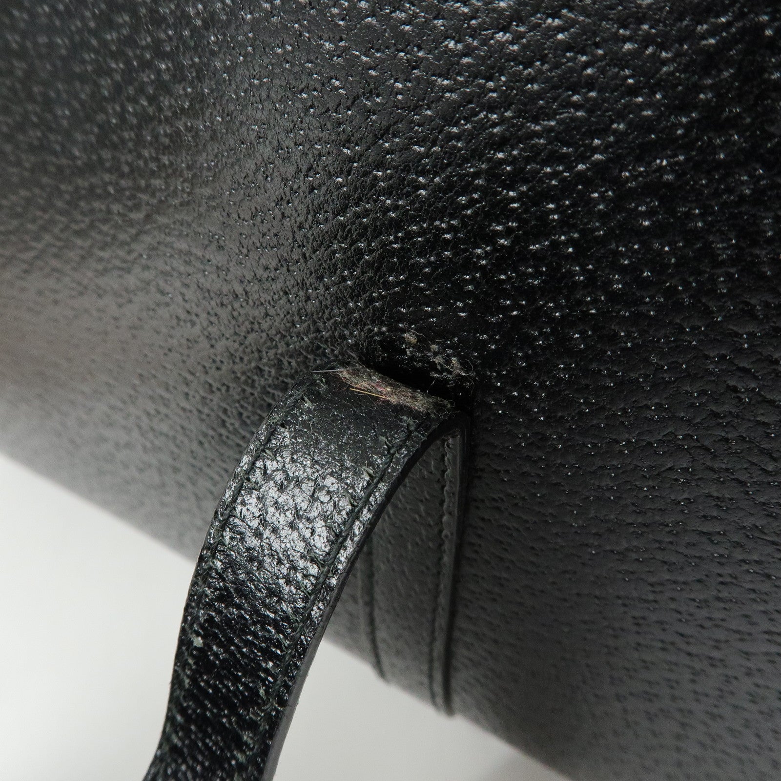 GUCCI Jackie Leather Hand Bag Black 0021068