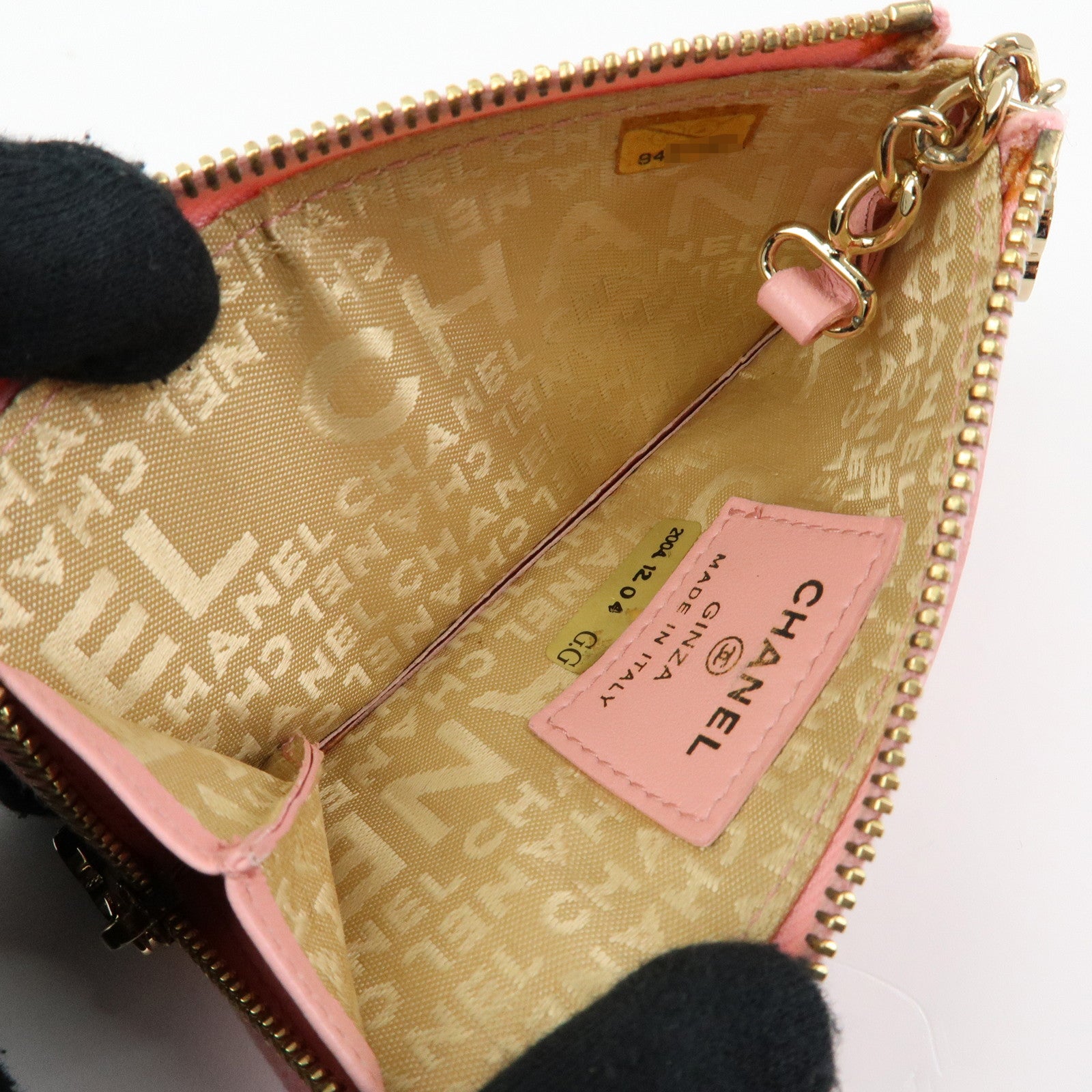 CHANEL Camellia Leather Key Case Coin Case Ginza Exclusive Pink
