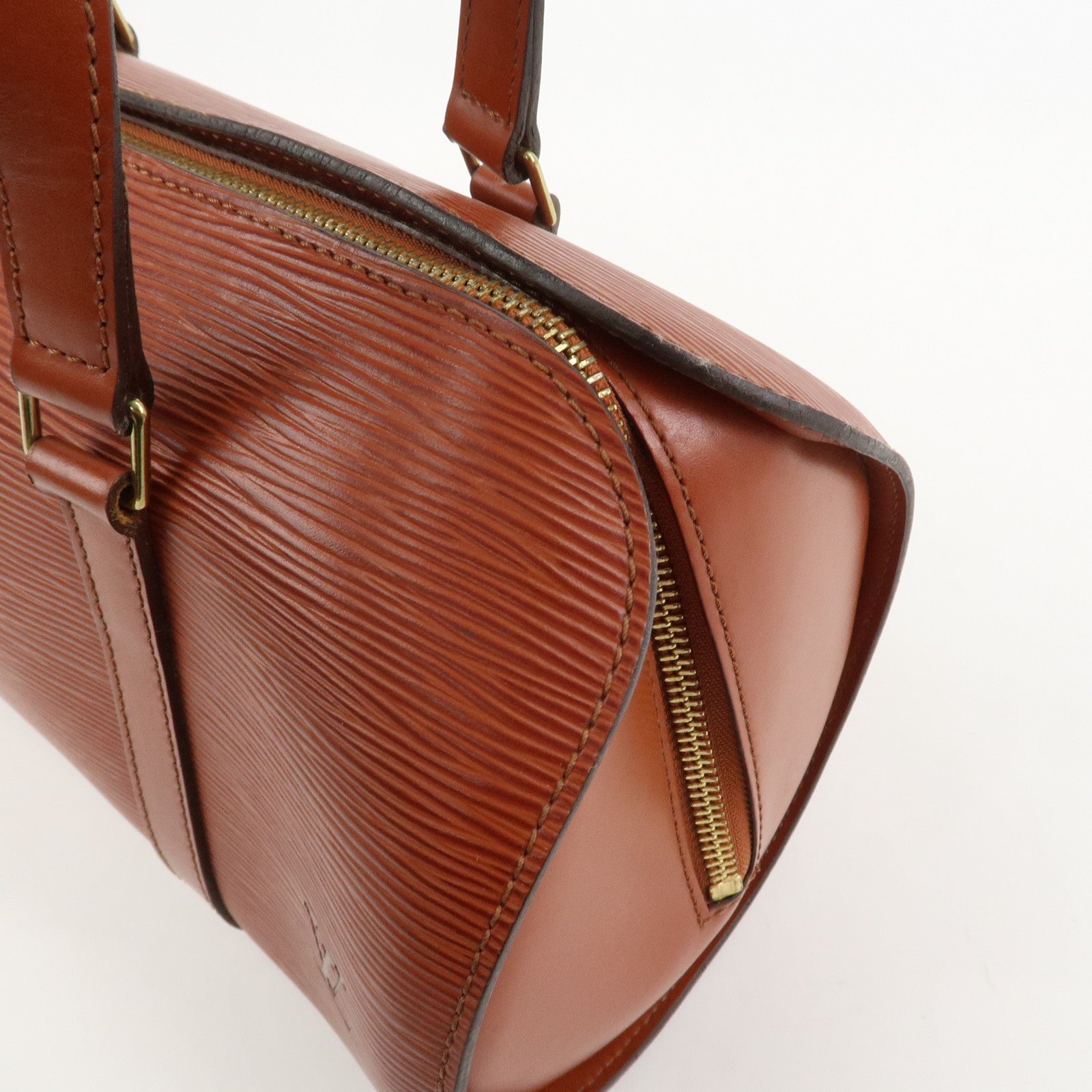 Louis Vuitton Epi Leather Soufflot Hand Bag Kenya Brown M52223