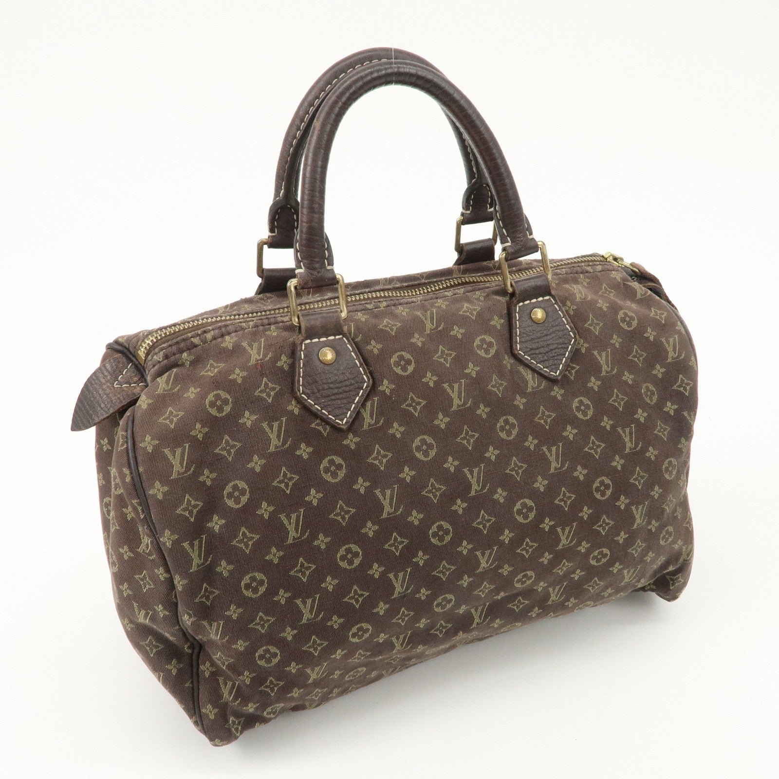 Louis Vuitton Monogram Mini Lin Speedy 30 Boston Bag Ebene M95224 Used Used