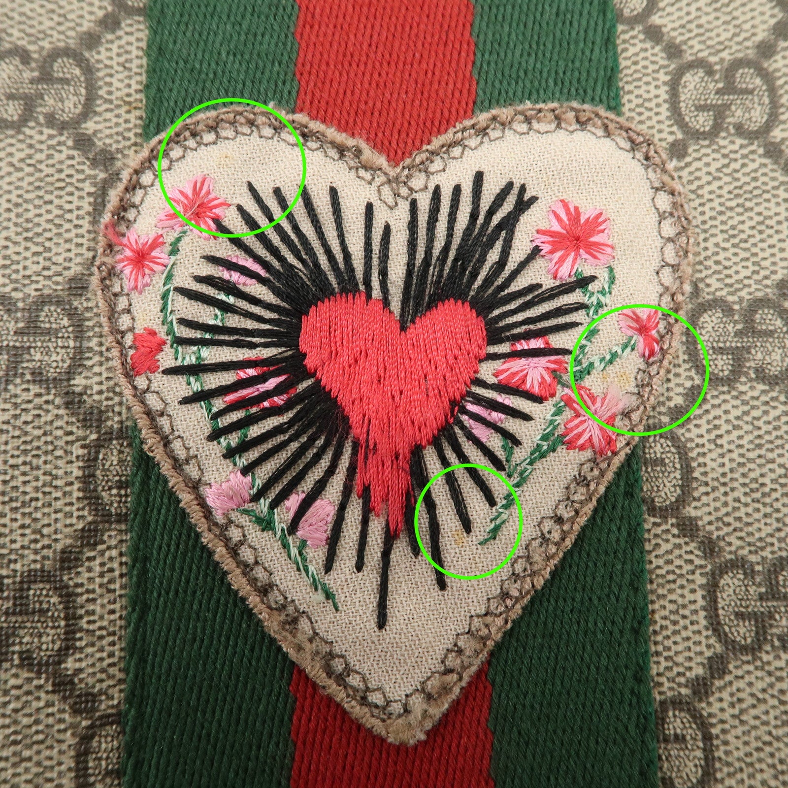 GUCCI  Sherry GG Supreme Leather Flora Clutch Bag Brown 431416