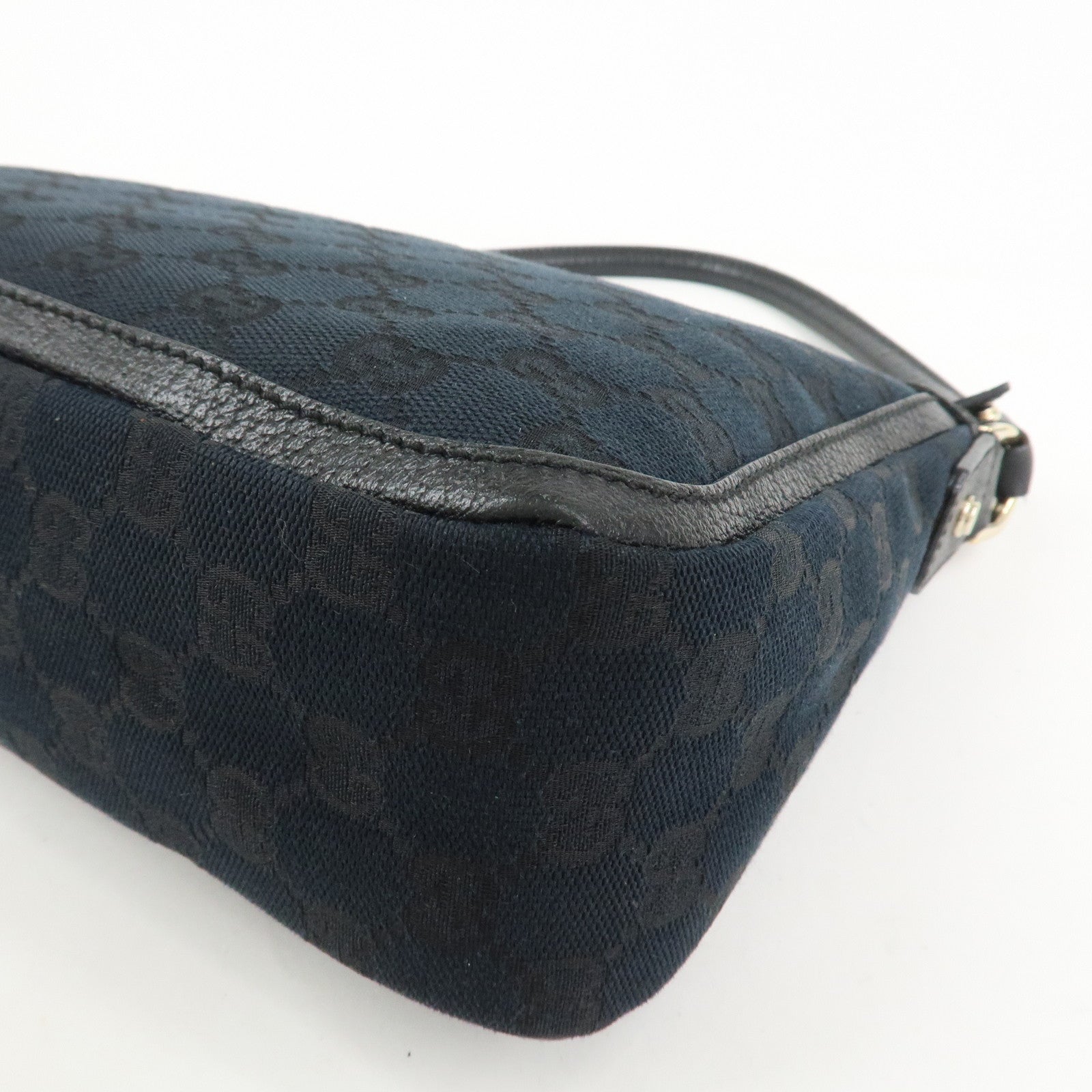 GUCCI GG Monogram Canvas Shoulder Bag Hand Bag Black 146244