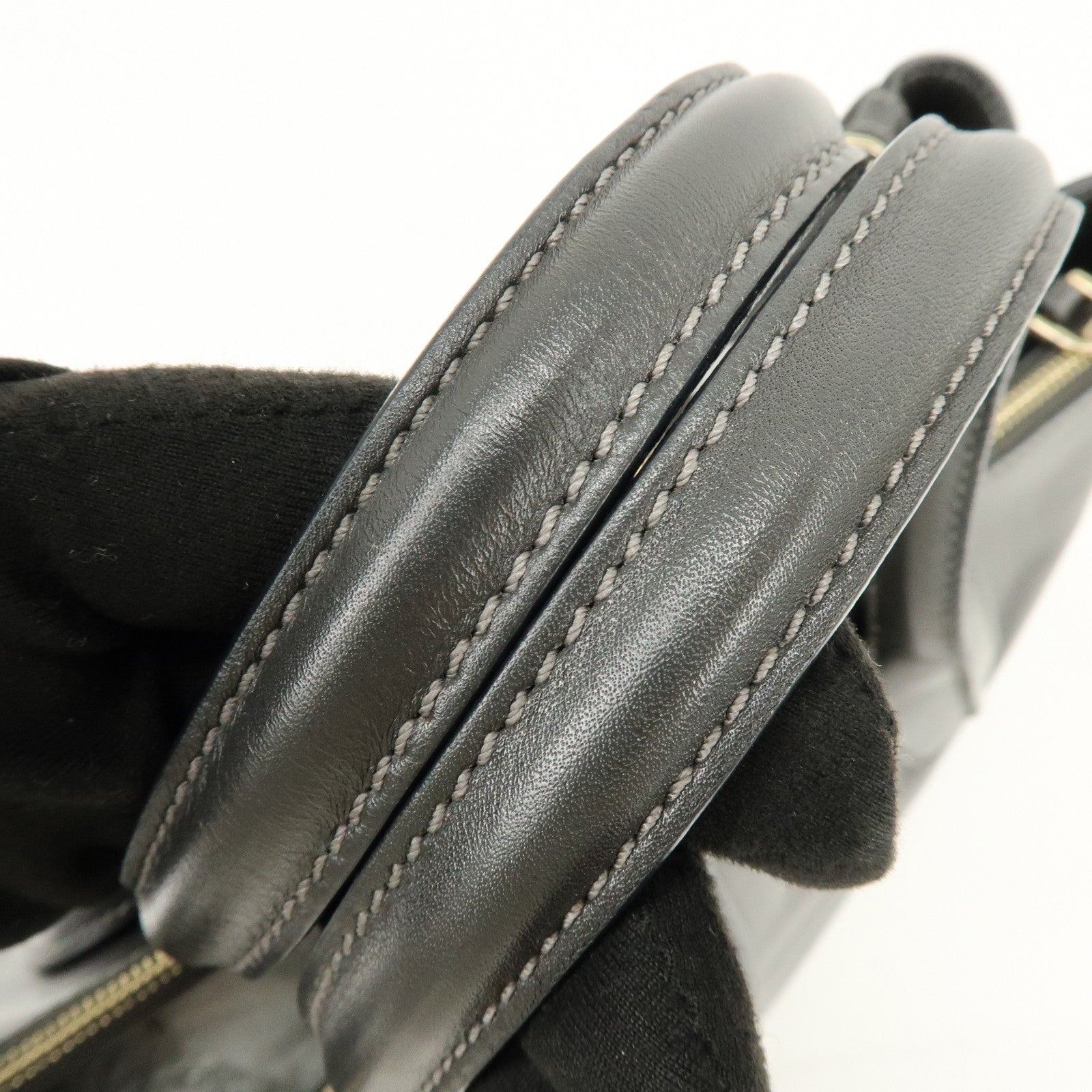 TOD’S D Cube Leather 2Way Bag Hand Bag Shoulder Bag Dark Gray