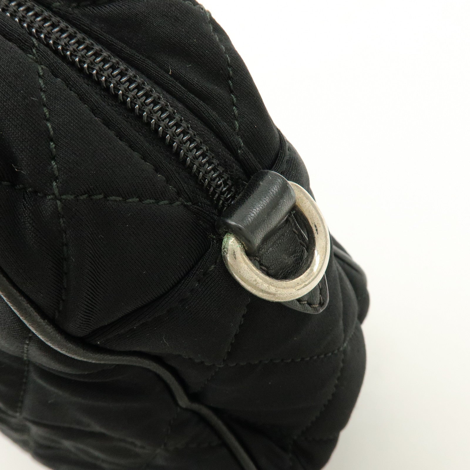 PRADA Tessuto Nylon Leather 2Way Bag Hand Bag Shoulder Bag Black