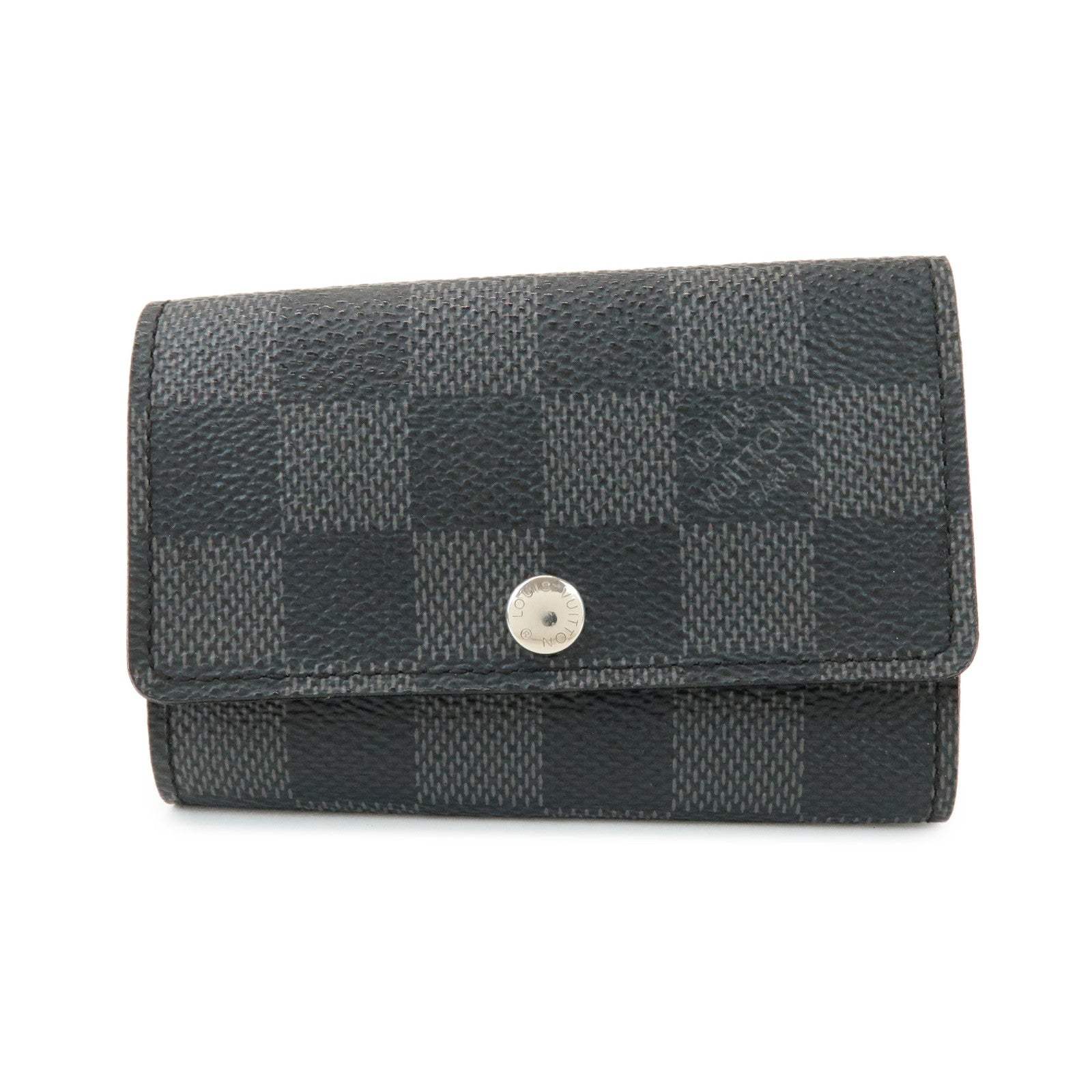 Louis Vuitton Damier Graphite Multicle 6 Key Case Gray Black N62662