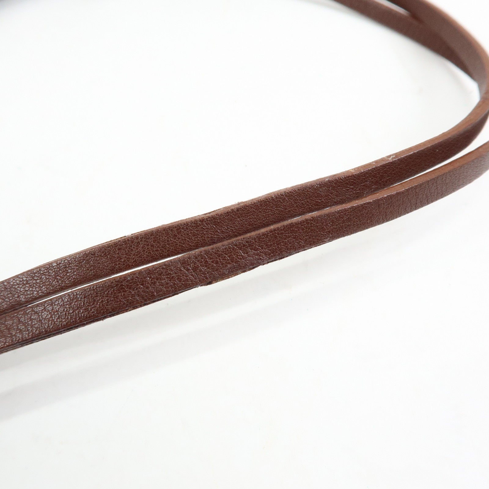 CELINE Macadam Denim Leather Shoulder Hand Bag Indigo Blue Brown