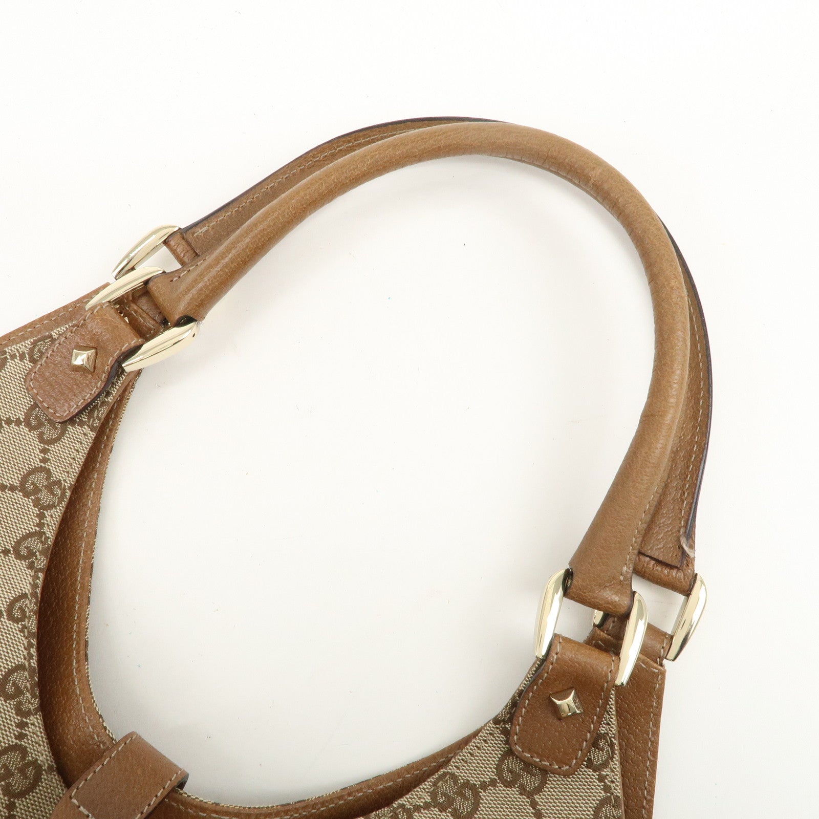 GUCCI New Jackie GG Monogram Canvas Leather Shoulder Bag 124404