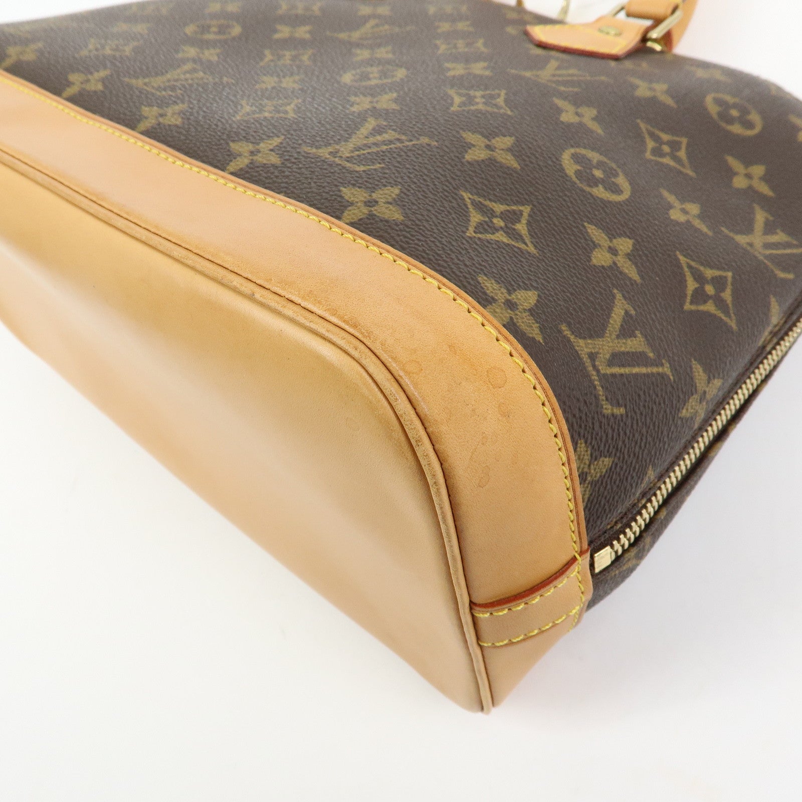 Louis Vuitton Monogram Alma Hand Bag Brown M51130