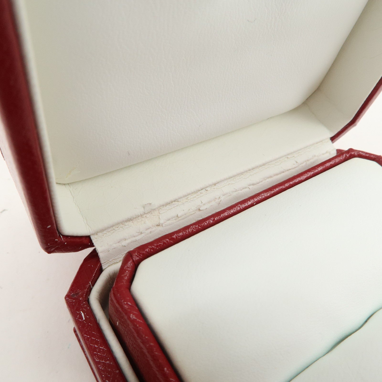 Cartier Set of 3 Jewelry Boxes Pair Ring Boxes Red Gold