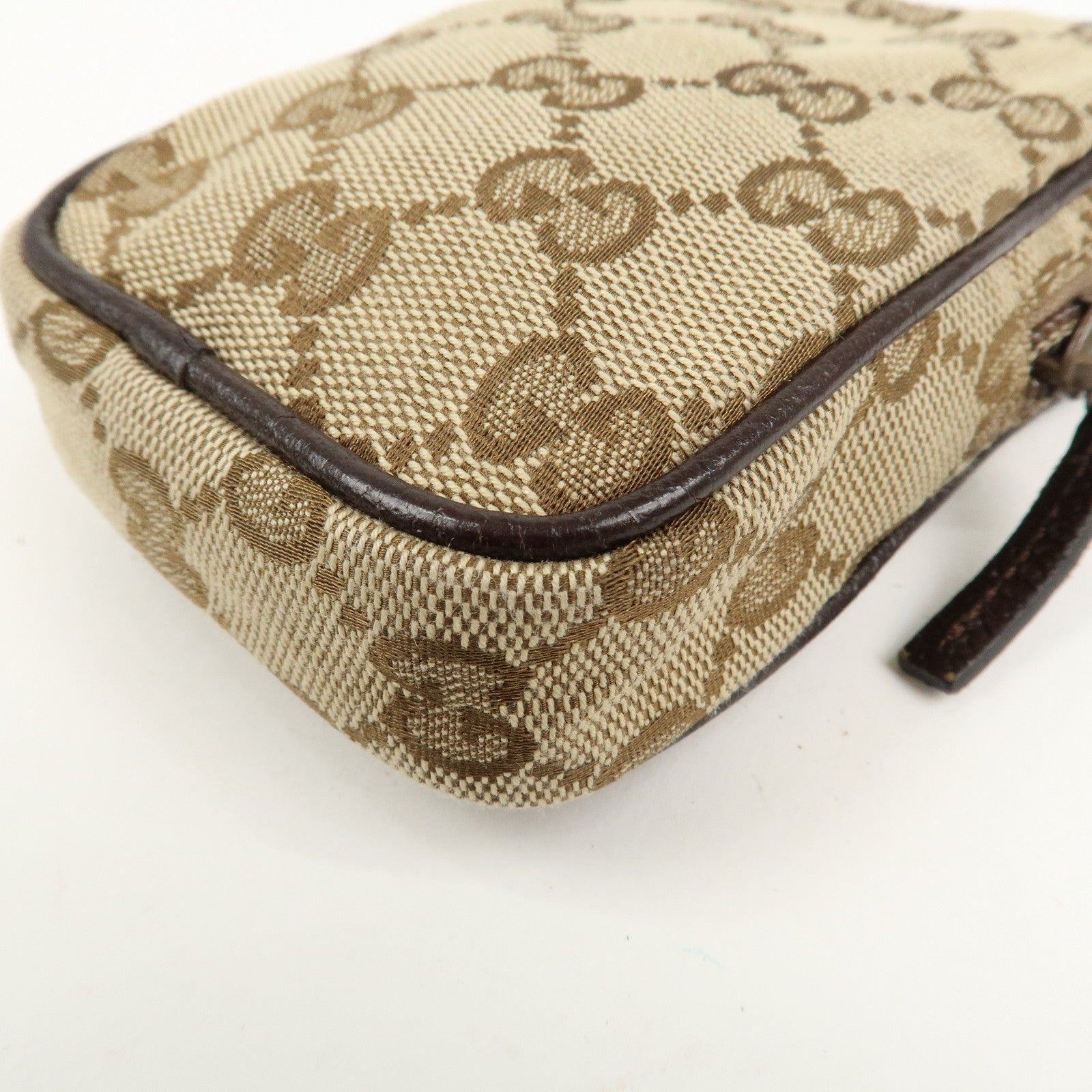 GUCCI GG Canvas Leather Cigarette Case Beige Brown 115249